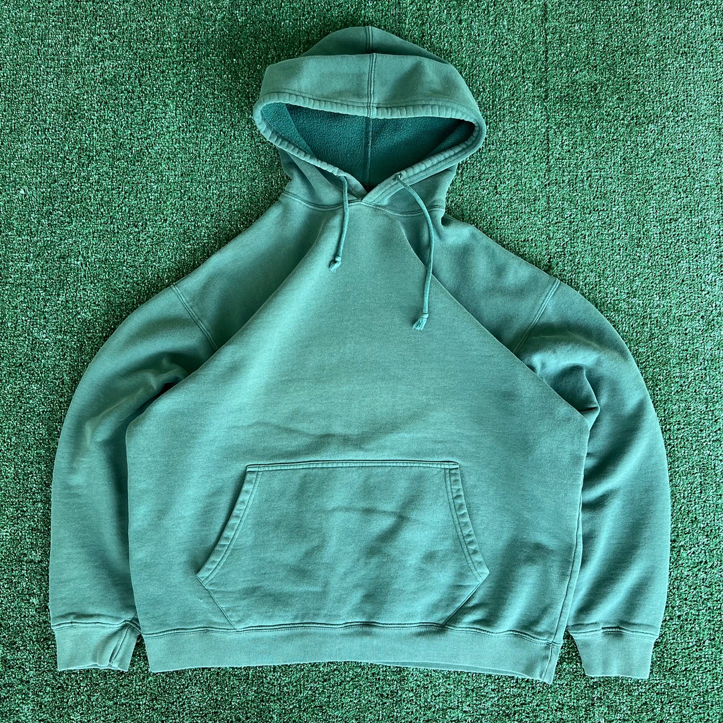 90s GAP Athletic Sweats Forest Green Blank Boxy Hoodie - Large