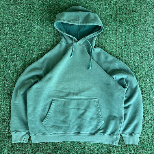 90s GAP Athletic Sweats Forest Green Blank Boxy Hoodie - Large