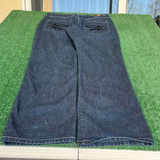 VTG Y2K Willie Esco Baggy Wide-Leg Blue Jeans 42x34" 20" Opens Southpole Style