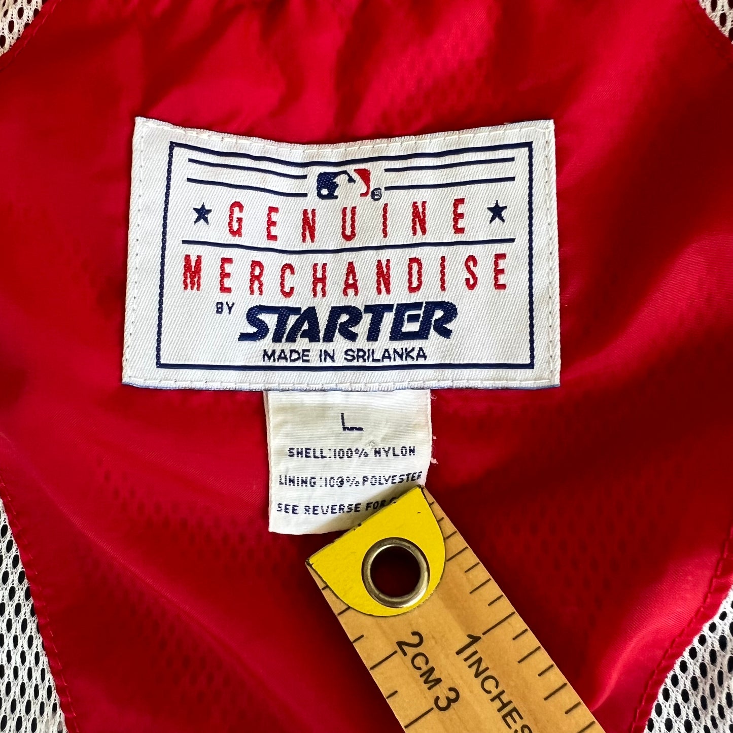 90s Starter MLB Cleveland Indians Navy Blue Zip-Up Windbeaker Jacket - Large