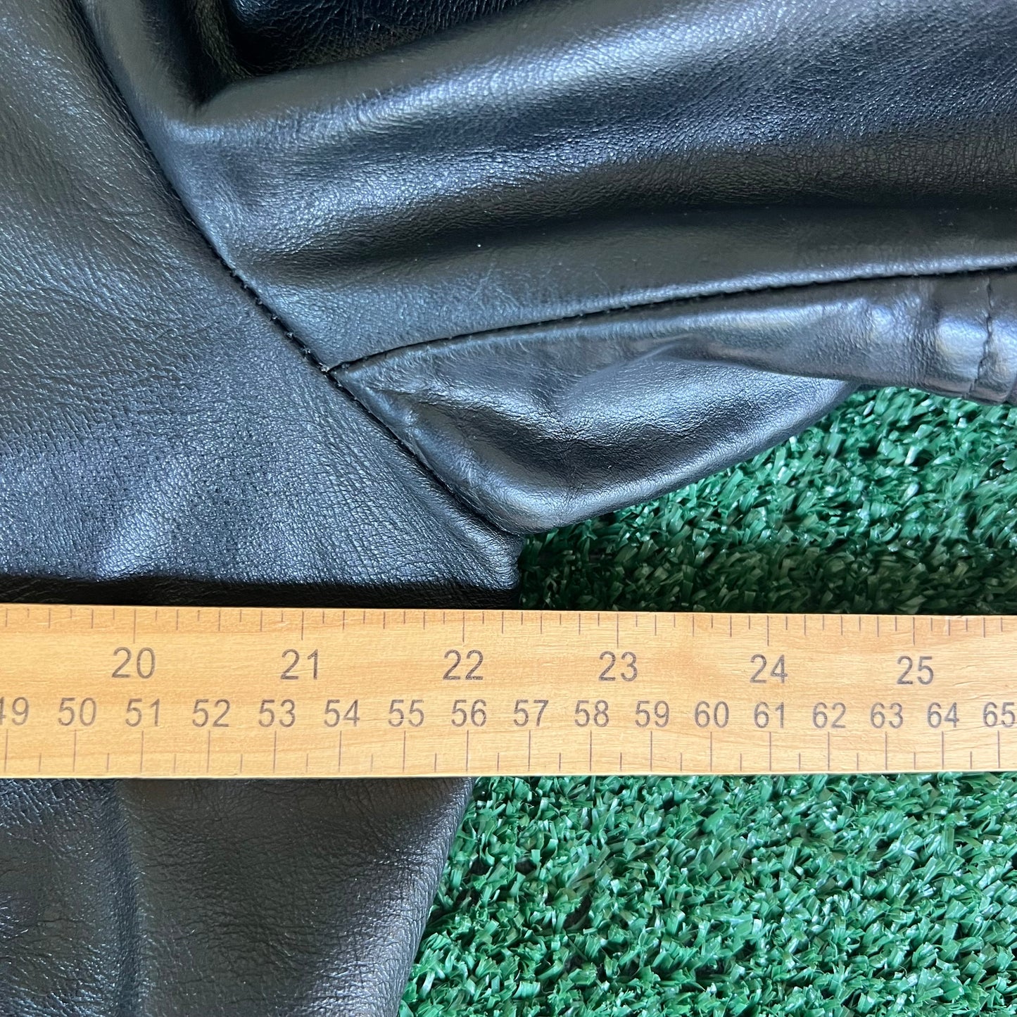 70s Mens 100% Genuine Thick Leather Black Motorcycle Jacket Medium 22x26