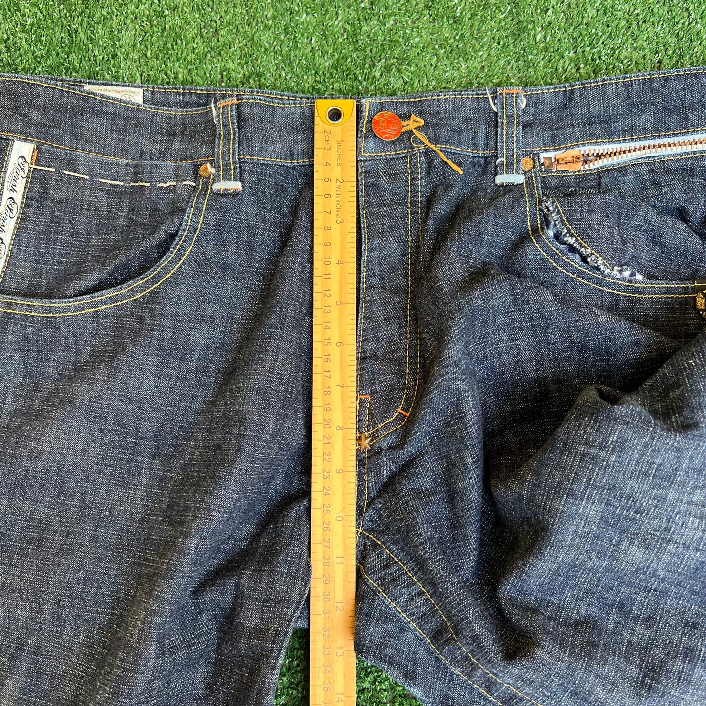 VTG Y2K Men's Parish Wide-Leg Indigo Blue Jeans 40x31" 20" Opens Southpole Style