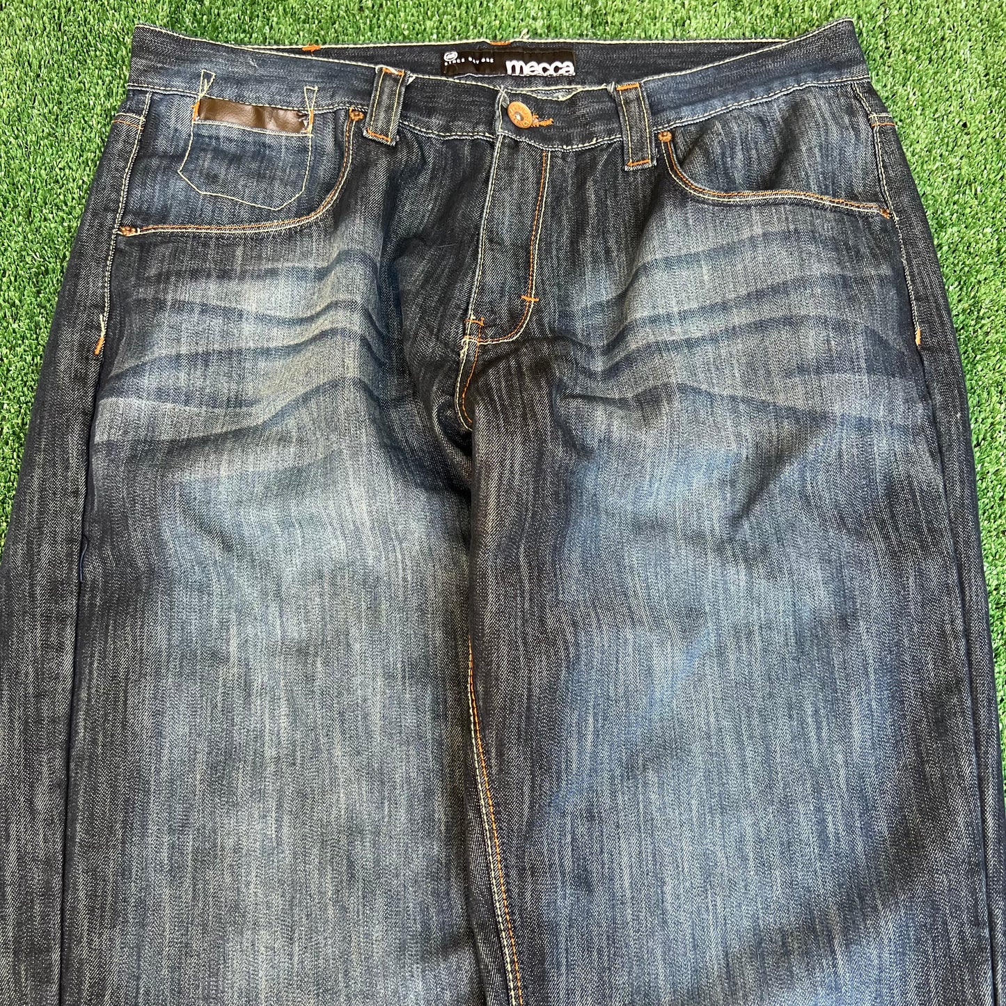 Vintage Y2K Mens Mecca Baggy Straight Blue Jeans - 39x32" 18" Opens Southpole Style