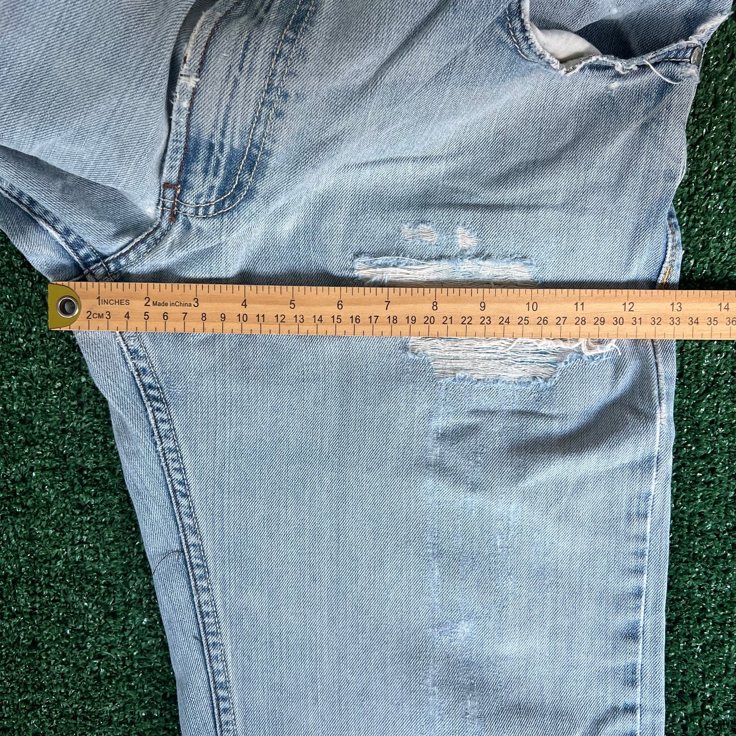 Y2K Levi's SilverTab Loose Baggy Light Wash Blue Jeans - 36x28.5" 19" Openings