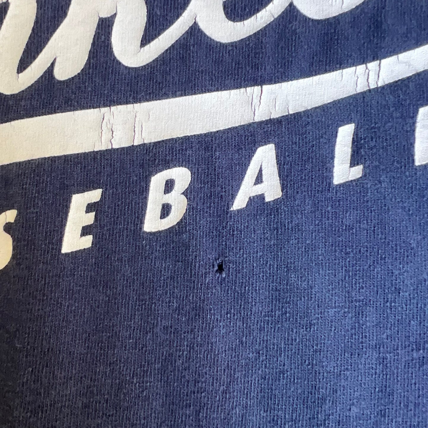 VTG Y2K Nike MLB New York Yankees Center Swoosh Navy Blue Distress LS T-Shirt - XL