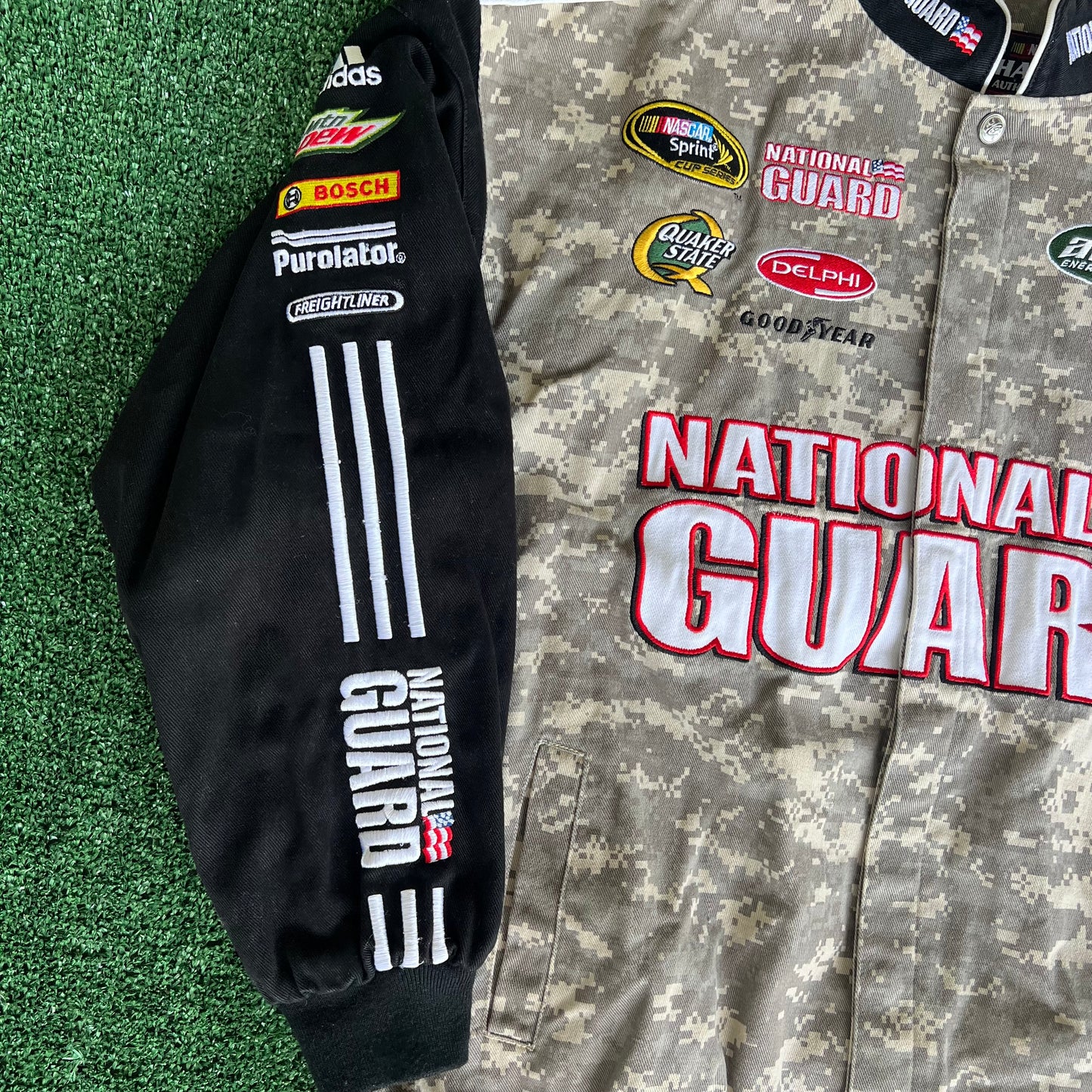 Y2K Chase Nascar Dale Jr. National Guard Digital Camo Jacket XL