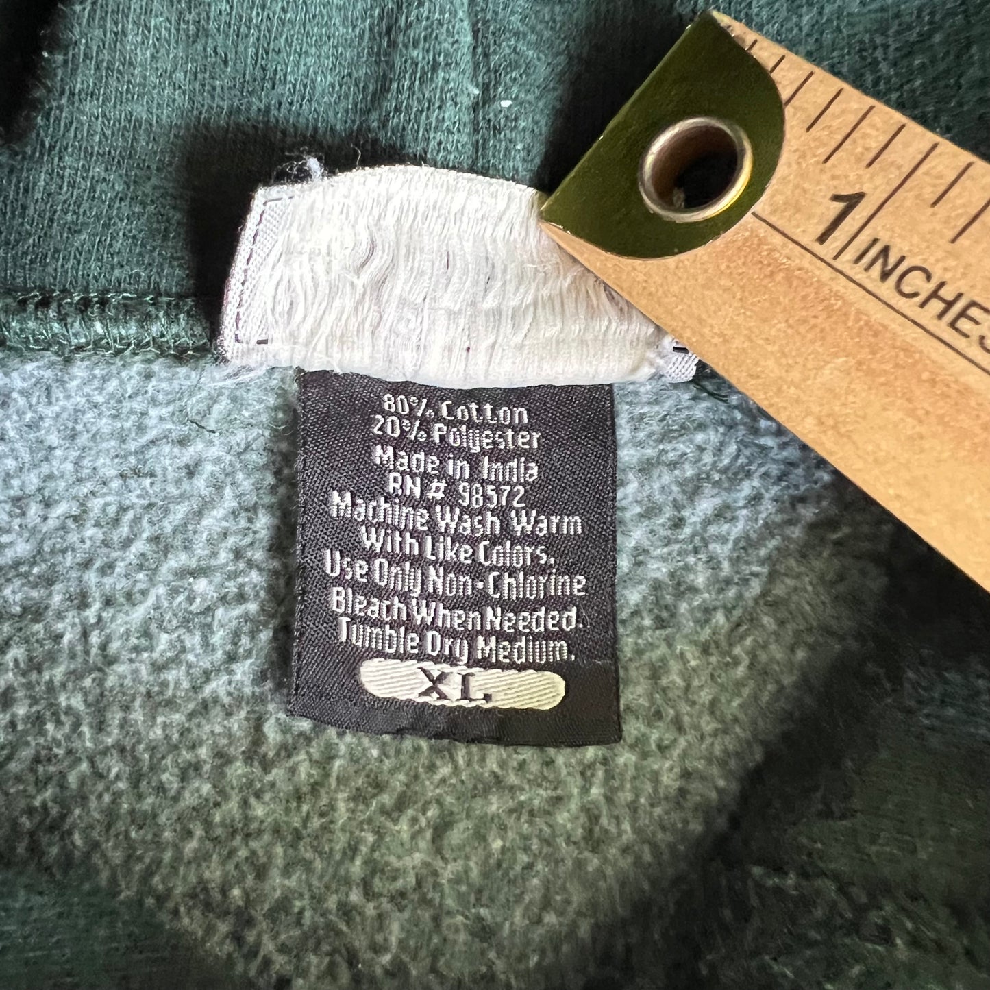 Y2K Steve & Barry's Michigan State Spartans Dark Green Reverse Weave Hoodie - XL