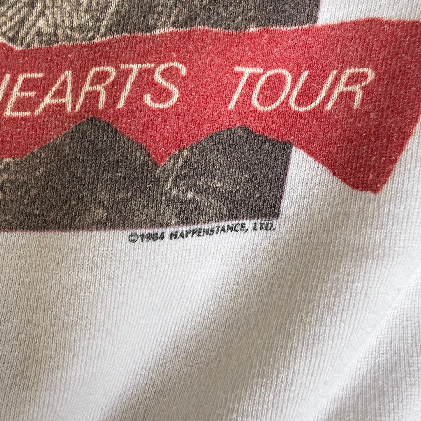 Vintage 1984 Men's Elton John Tour White Raglan Cut Crewneck Sweatshirt Small 20x24"