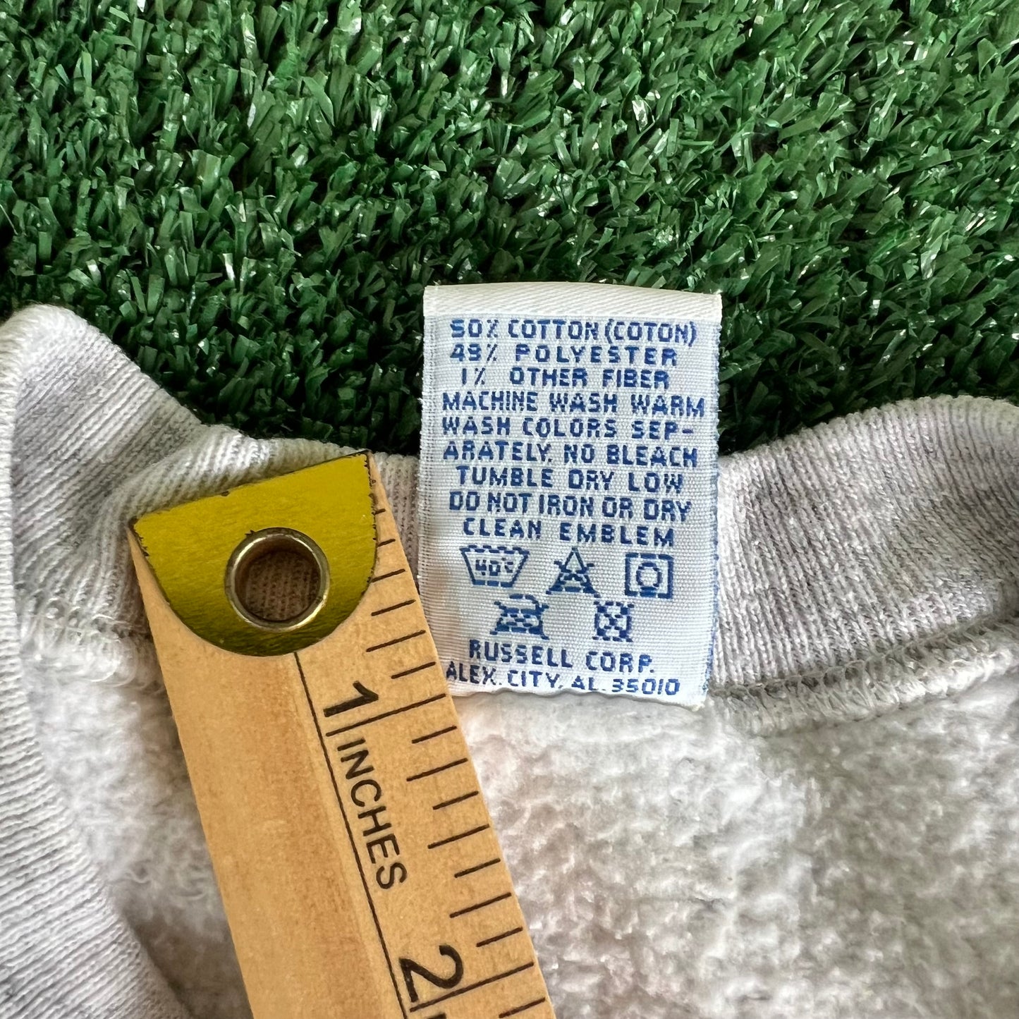 90s Russell Athletic Blank Gray Sweatshirt - Small