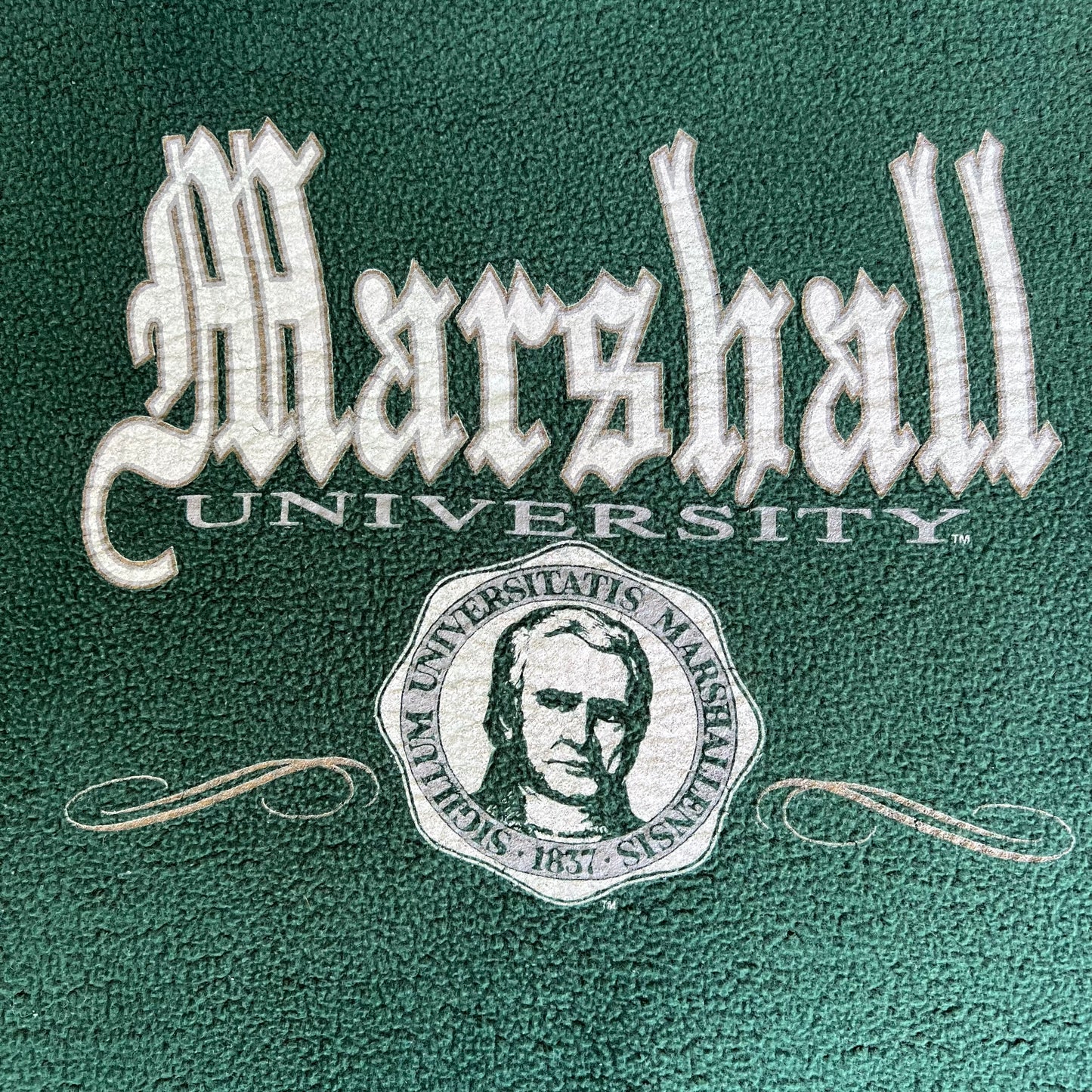 90s Savvy Marshall Thundering Herd Dark Green Crewneck Sweatshirt - XL