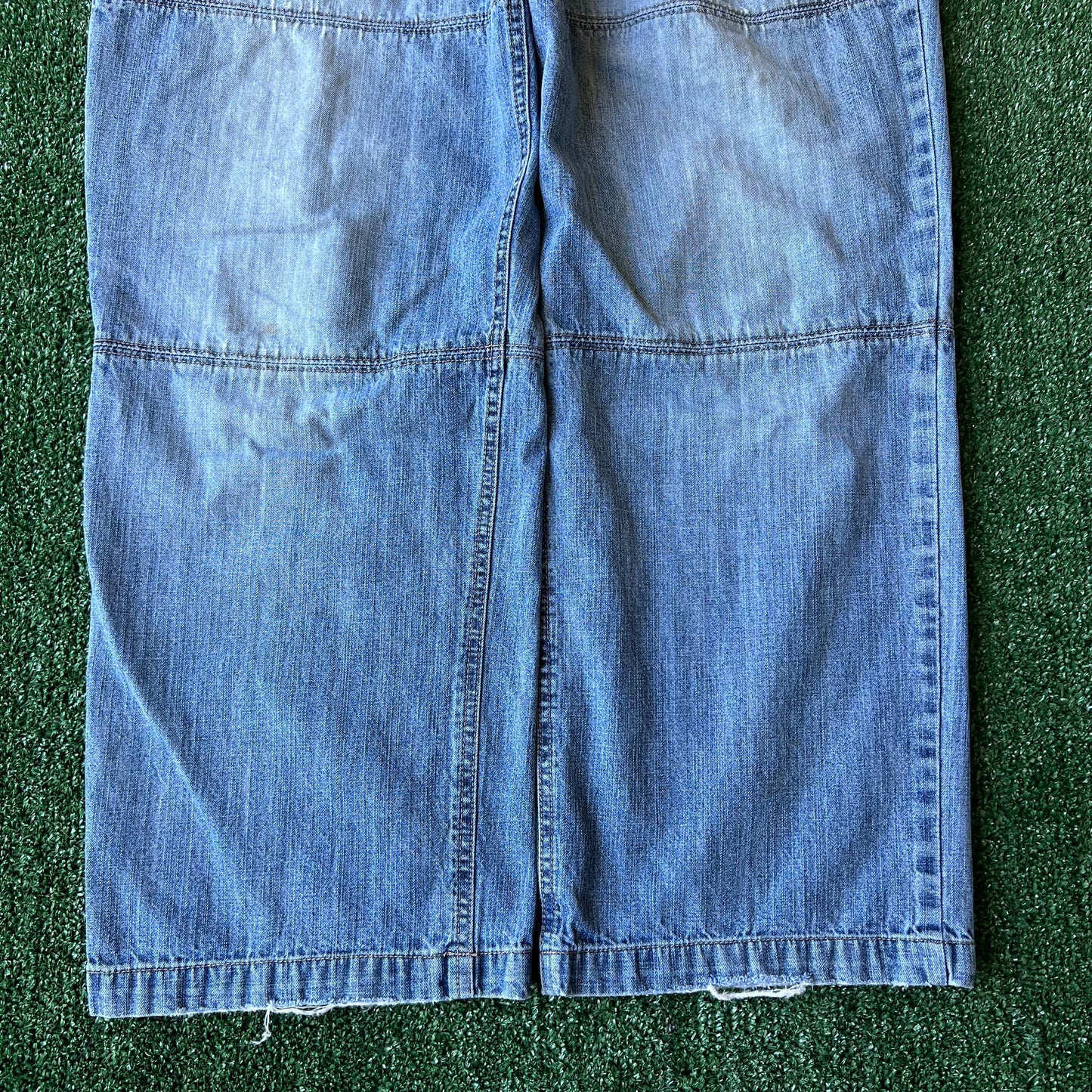 Y2K Men's Lee Dungarees Double Knee Carpenter Baggy Jeans - 36x28 20" Open Southpole Style