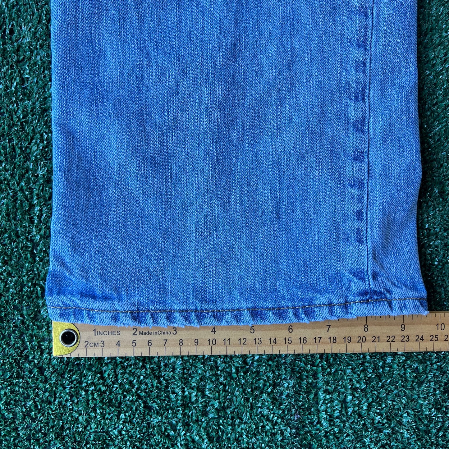 Y2K Old Navy Loose Light Blue Baggy Straight Jeans - 36x30" 19" Open Southpole
