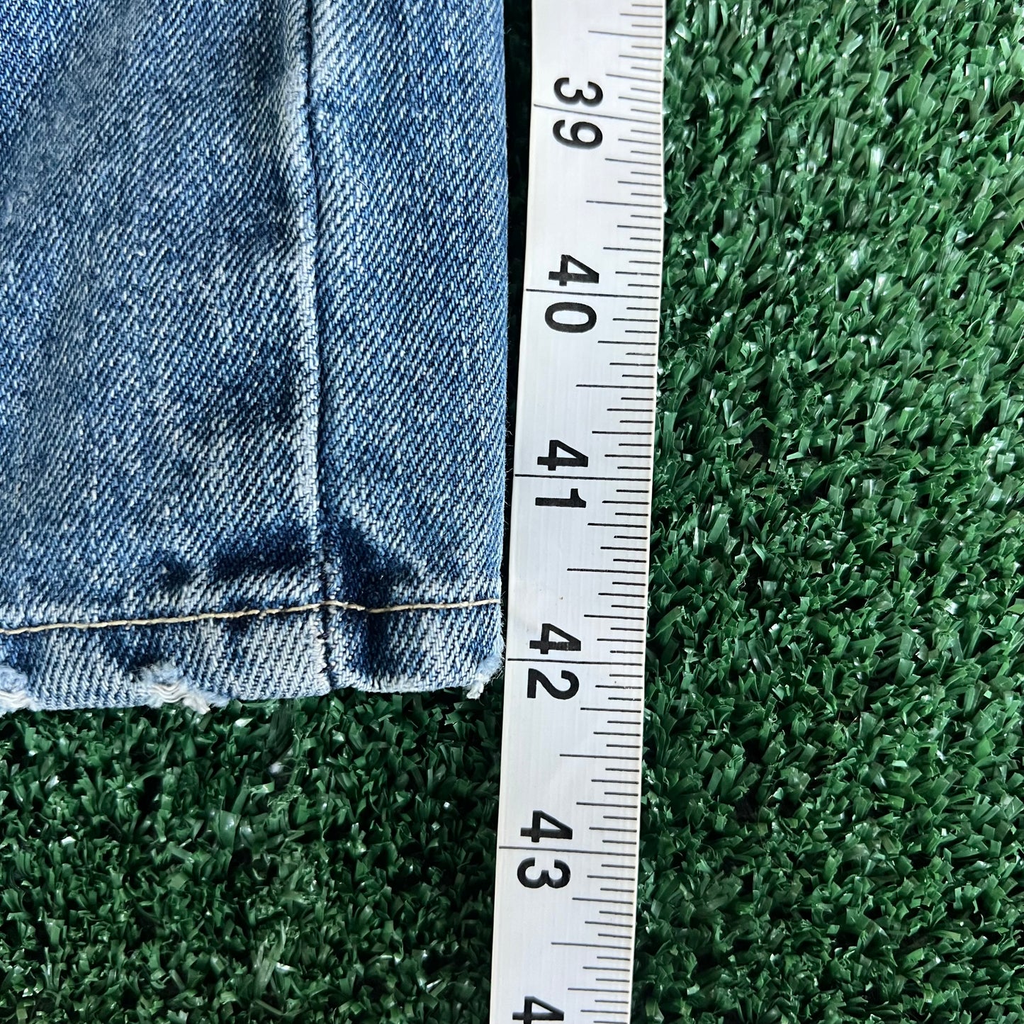 Y2K Steve & Barry's Baggy Wide-Leg Blue Jeans - 37x31" 22" Openings