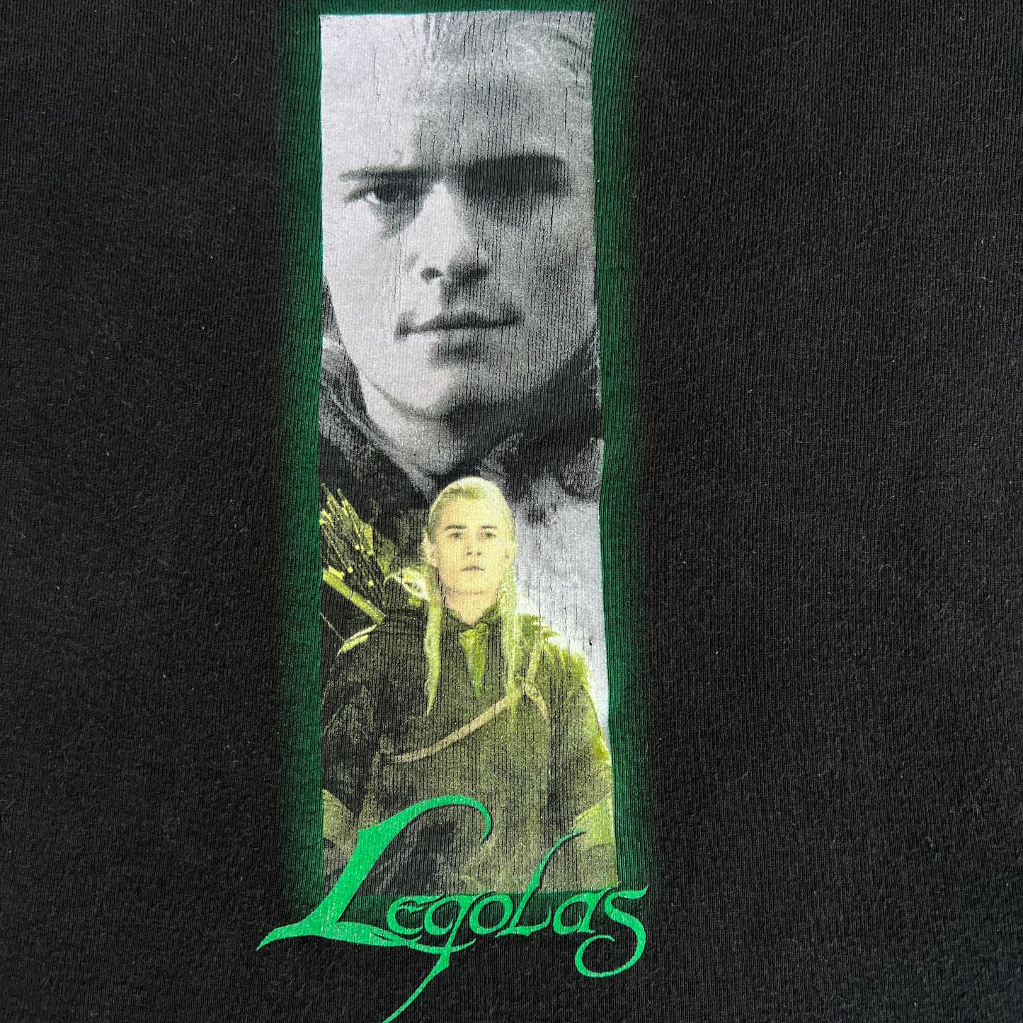 VTG Y2K 2002 Women The Lord Of The Rings The Two Towers Leolas Black Shirt - Large