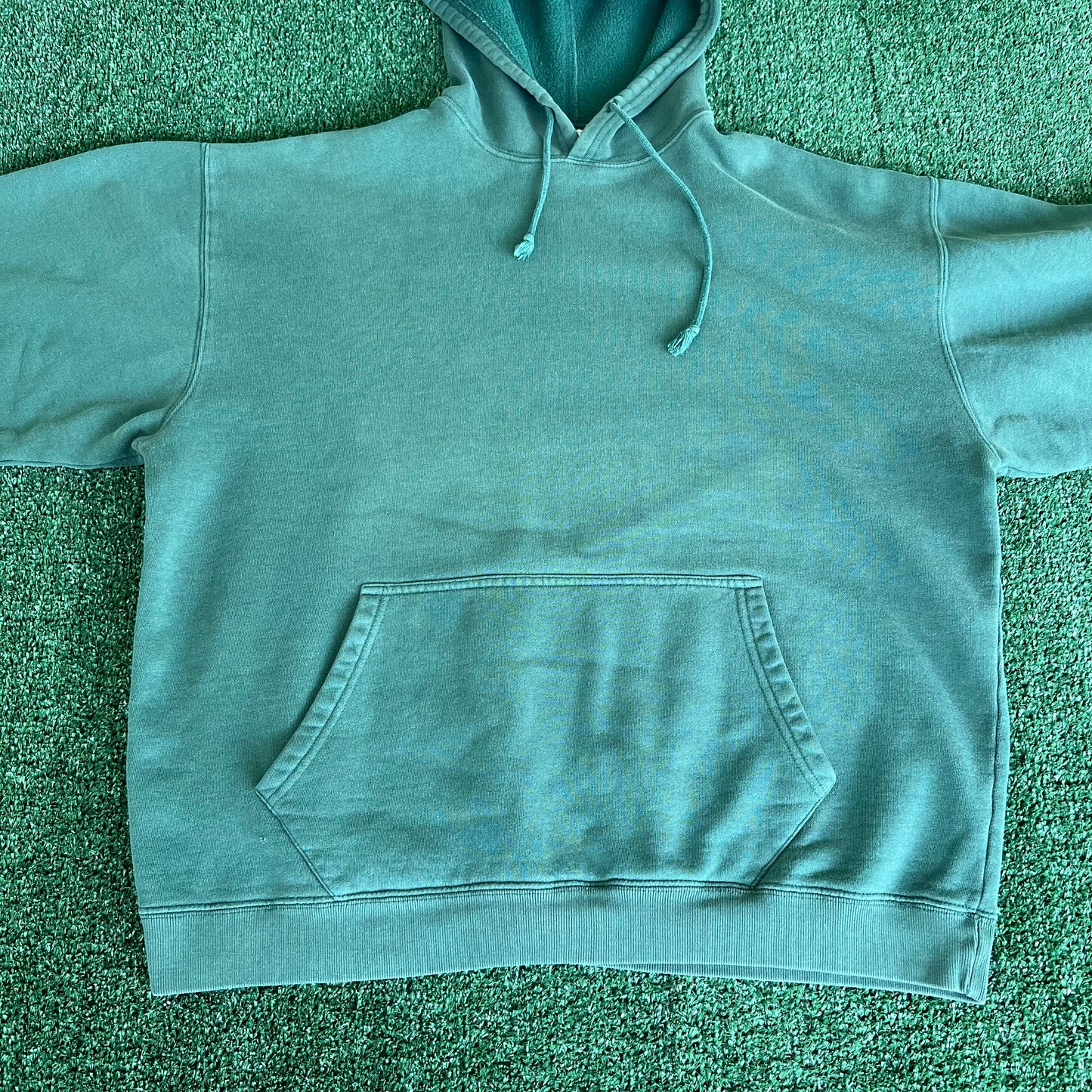 90s GAP Athletic Sweats Forest Green Blank Boxy Hoodie - Large