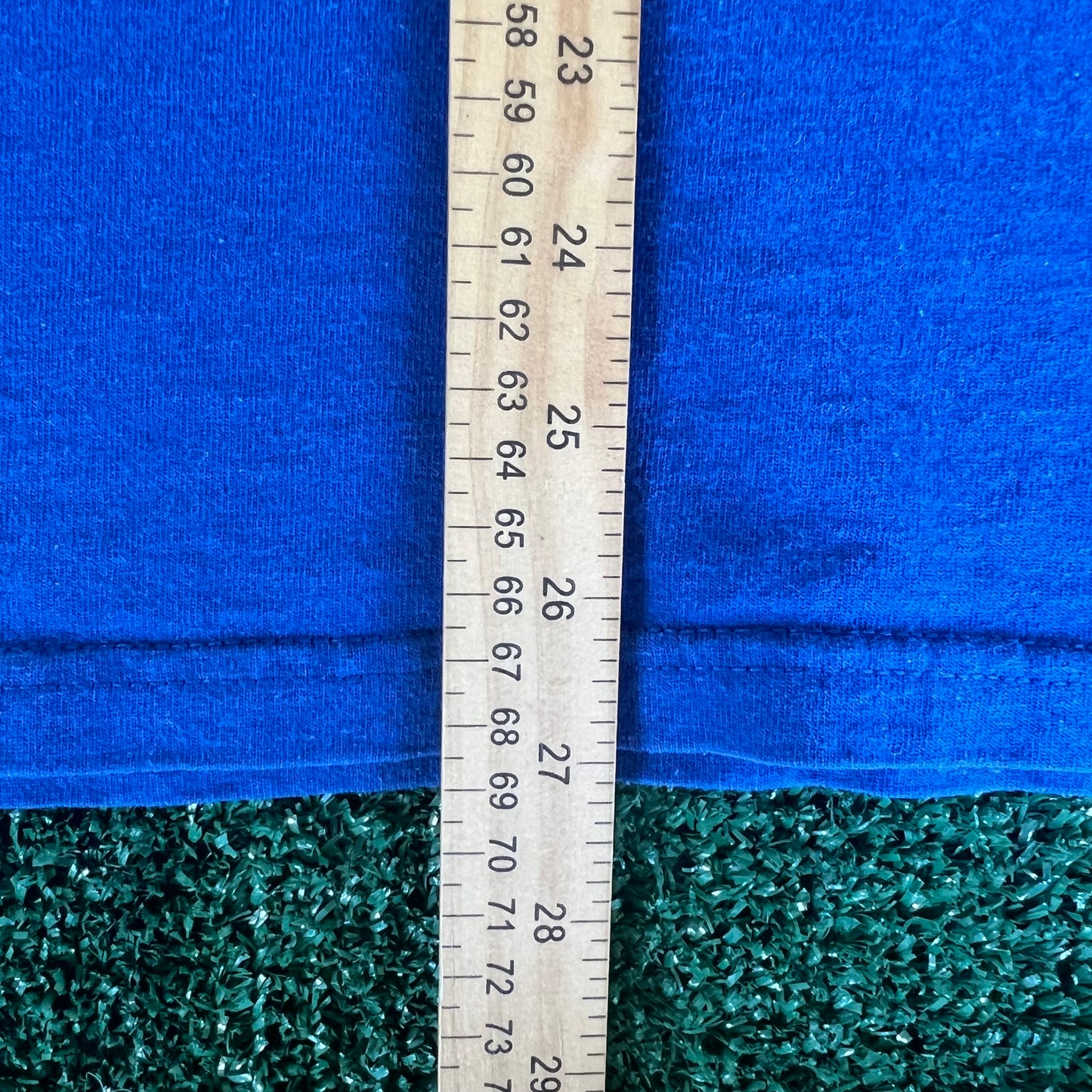 Y2K Nike Silver Tag Mini Logo Essential Blue T-Shirt - Large
