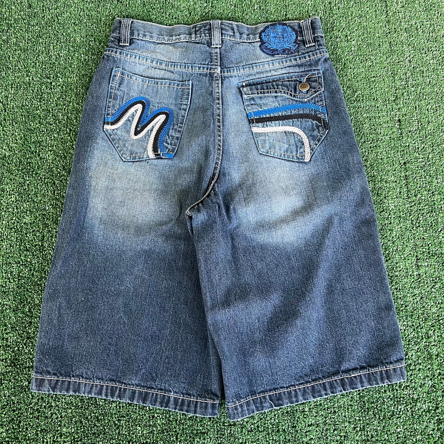 Y2K Mecca Blue Jean Shorts - 28x12.25"
