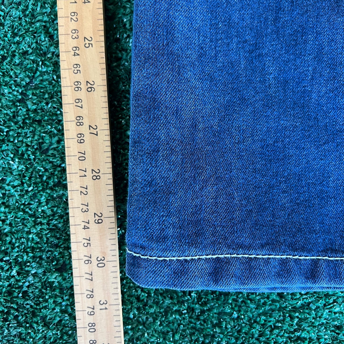 Y2K Southpole Brown Tab Indigo Blue Jeans Baggy Straight 35x30.5" 18" Opens