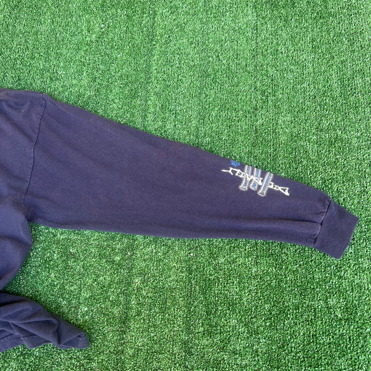 Vintage Y2K Living Epistles Jesus Die Daily Crown Thorns Nails Navy Long Sleeve T-Shirt - Large