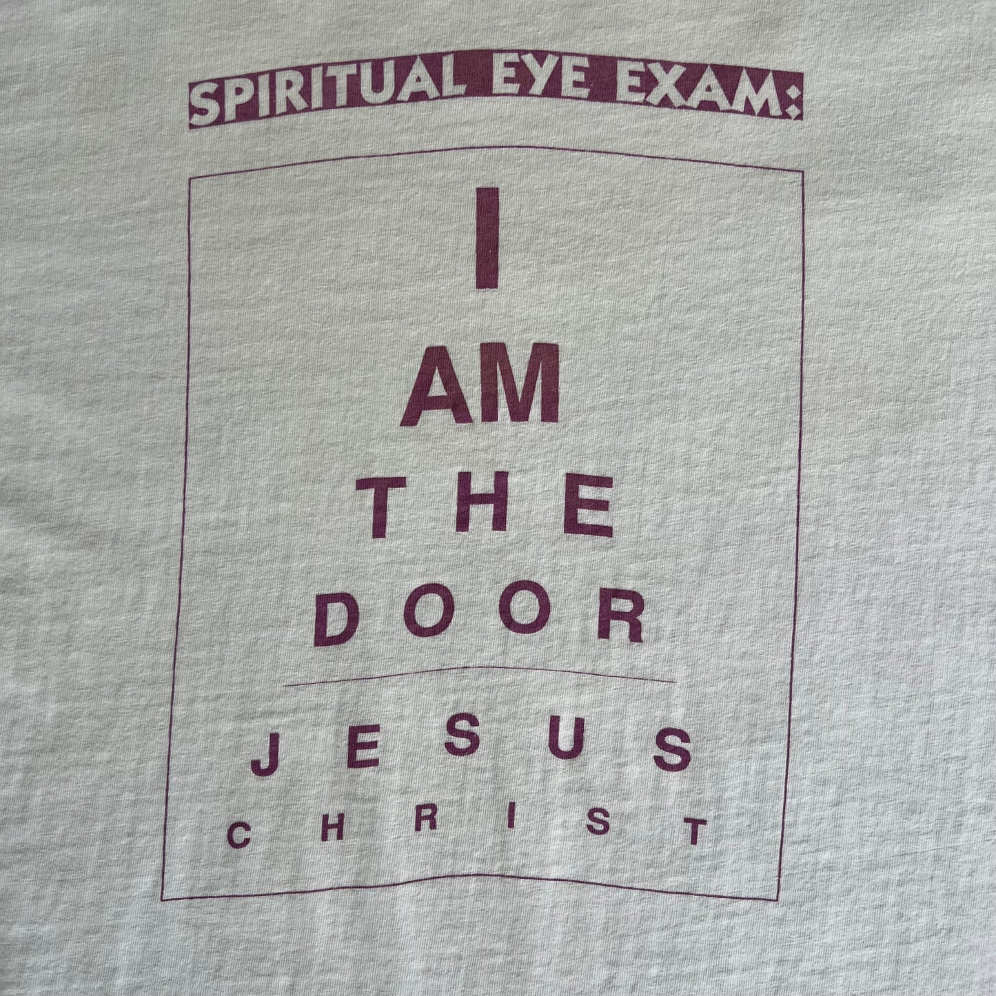 90s Jesus Spiritual Eye Exam White T-Shirt - XL