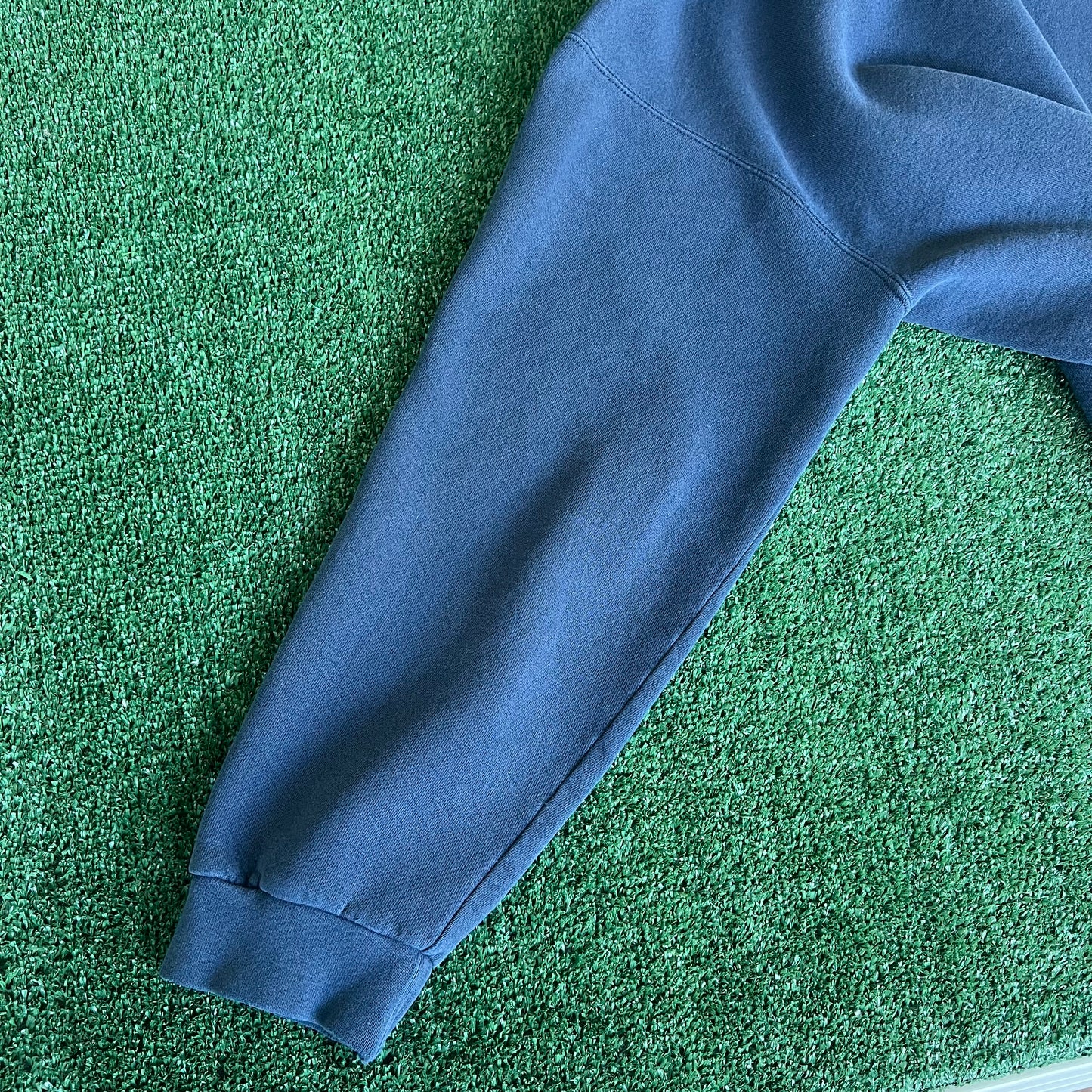 90s Nike White Tag Faded Navy Blue Distress Boxy Crewneck Sweatshirt - XL