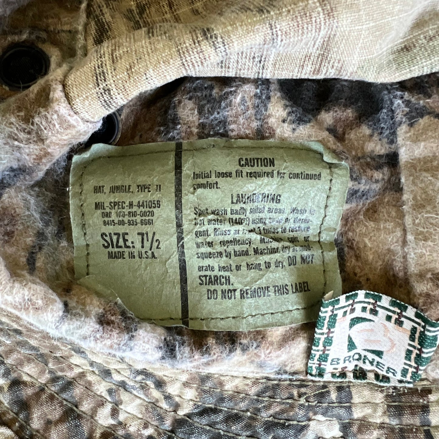 Y2K Military Broner Type 2 Jungle Realtree Camouflage Bucket Hat - 7 1/2