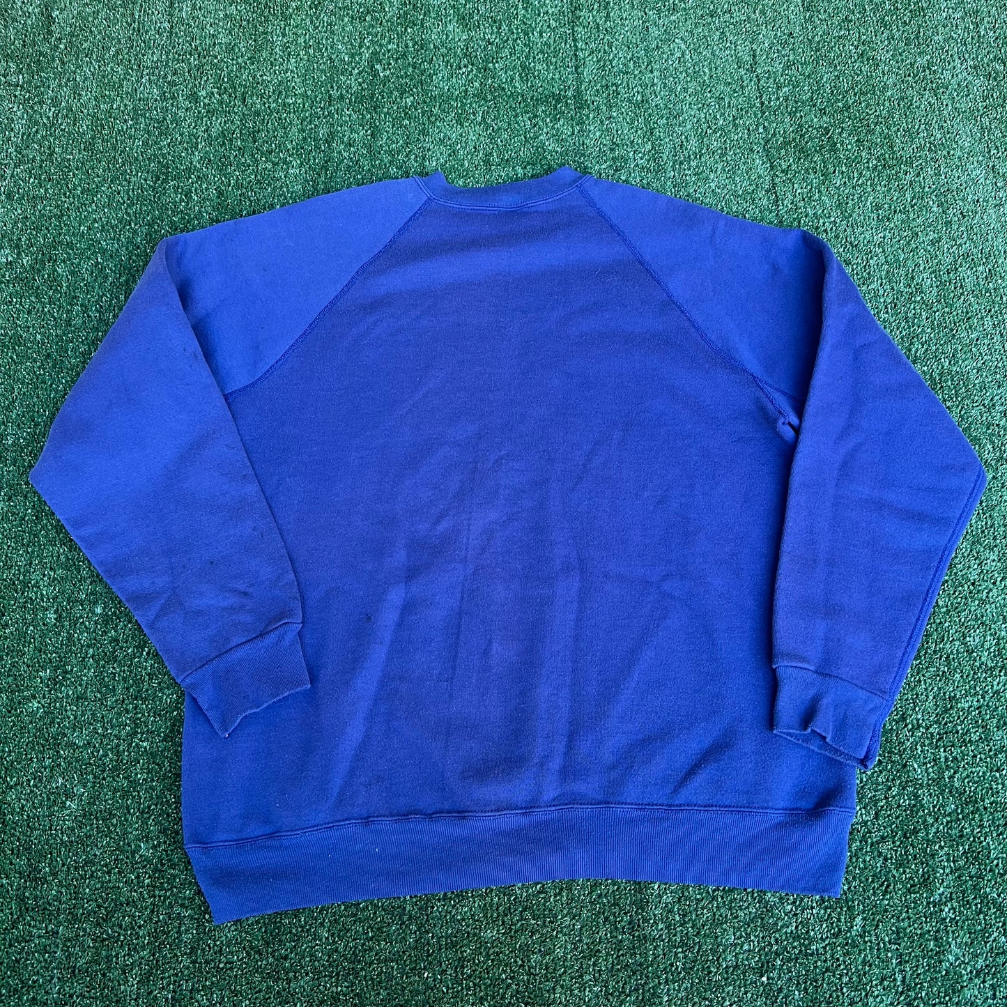 Vintage 80s Mens Cheers TV Show Boston Raglan Cut Boxy Blue Sweatshirt - XL 24x28"