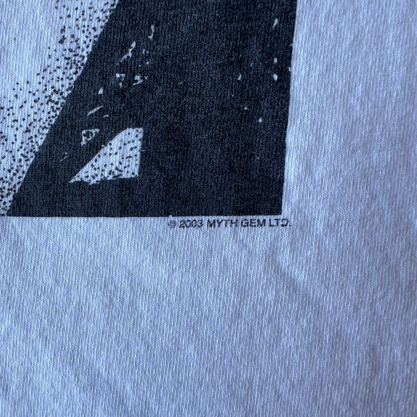 Y2K 2003 Led Zepplin I Album Cover Band White Black Ringer T-Shirt - Large