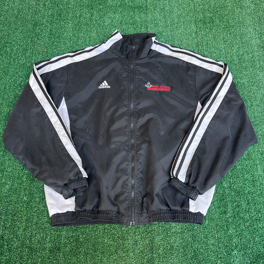 VTG Y2K Mens Adidas Footlocker Cross Country Championships Black Track Jacket - XL