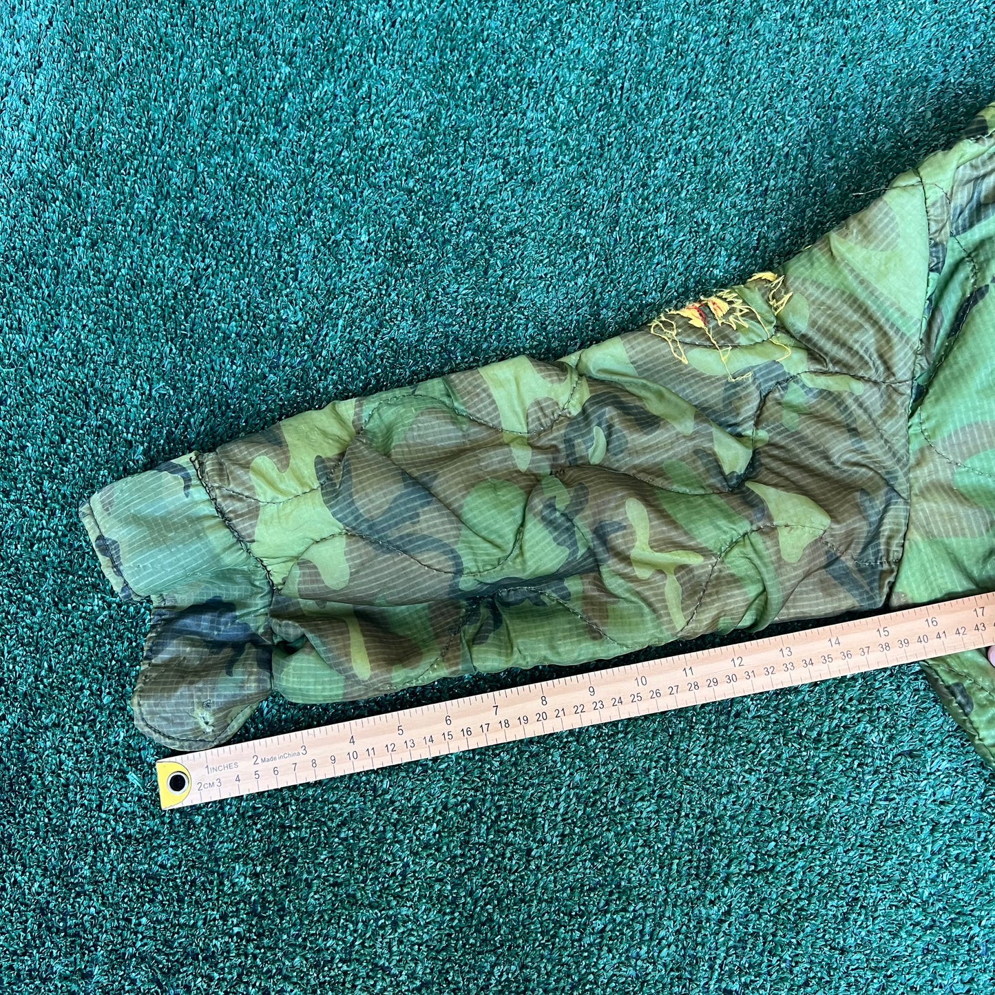 Vintage 70s USMC Saigon Vietnam War Souvenir Full Zip Camouflage Jacket - Medium