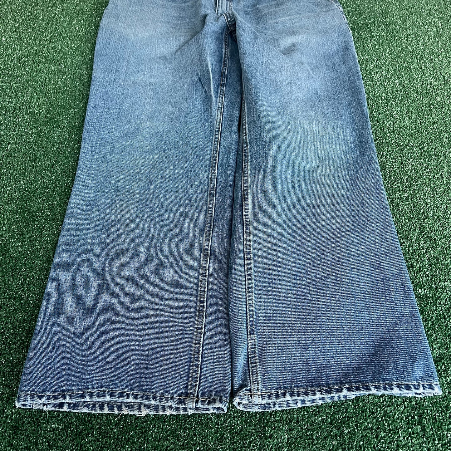 Y2K Steve & Barry's Baggy Wide-Leg Blue Jeans - 37x31" 22" Openings
