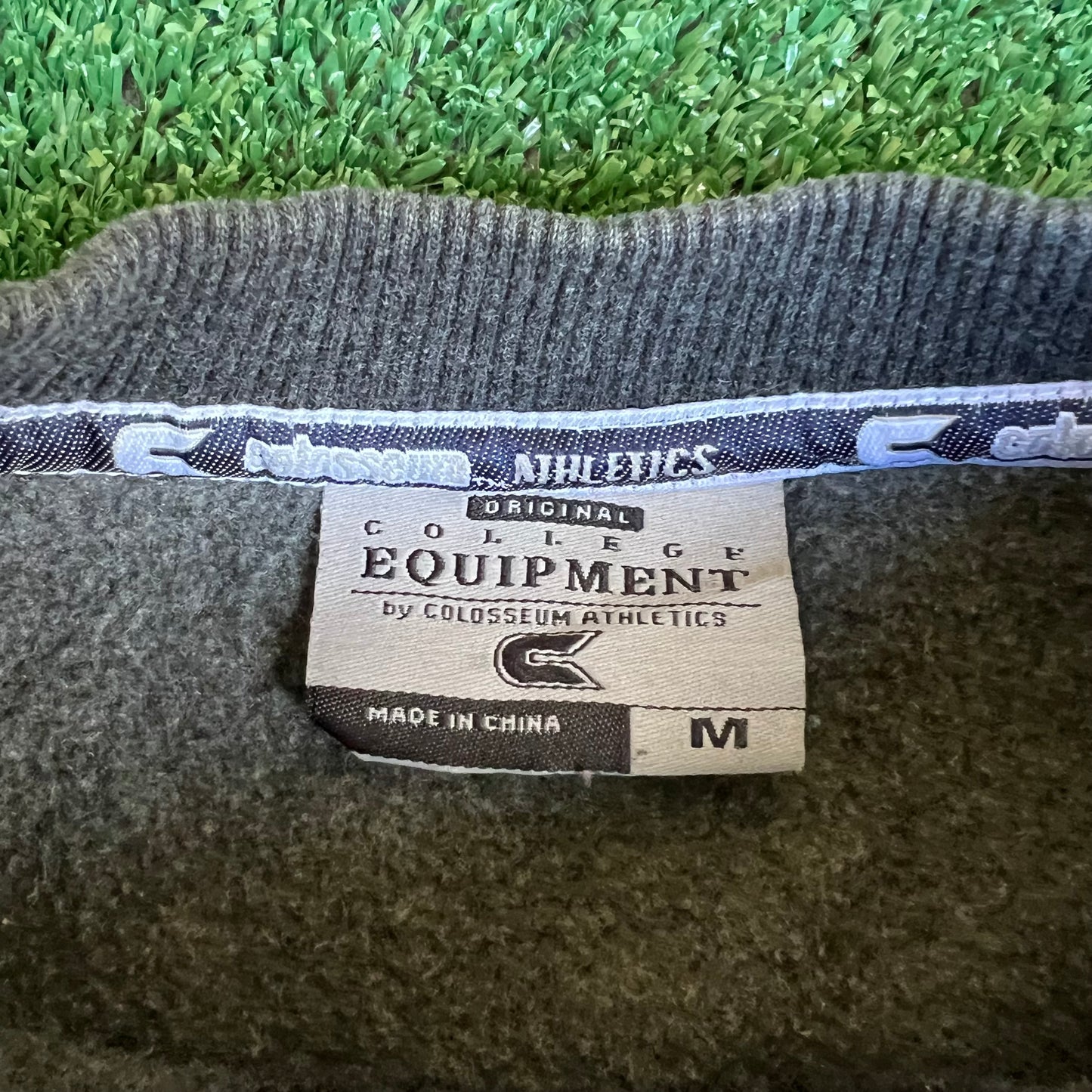 Vintage 90s Colosseum UCONN Huskies Gray Reverse Weave Crewneck Sweatshirt - Medium