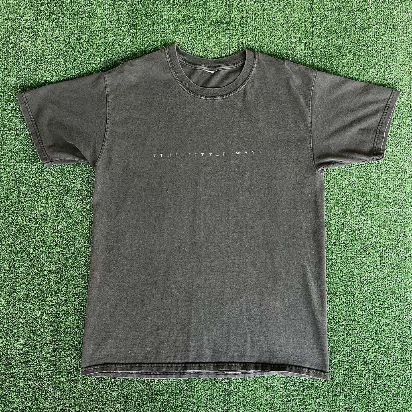 90s St Therese of Lisieux Nun The Little Way Faded Black T-Shirt - Large