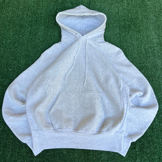 Vintage 80s Men's Snow Creek Blank Light Gray Reverse Weave Hoodie - XL 26x28" USA