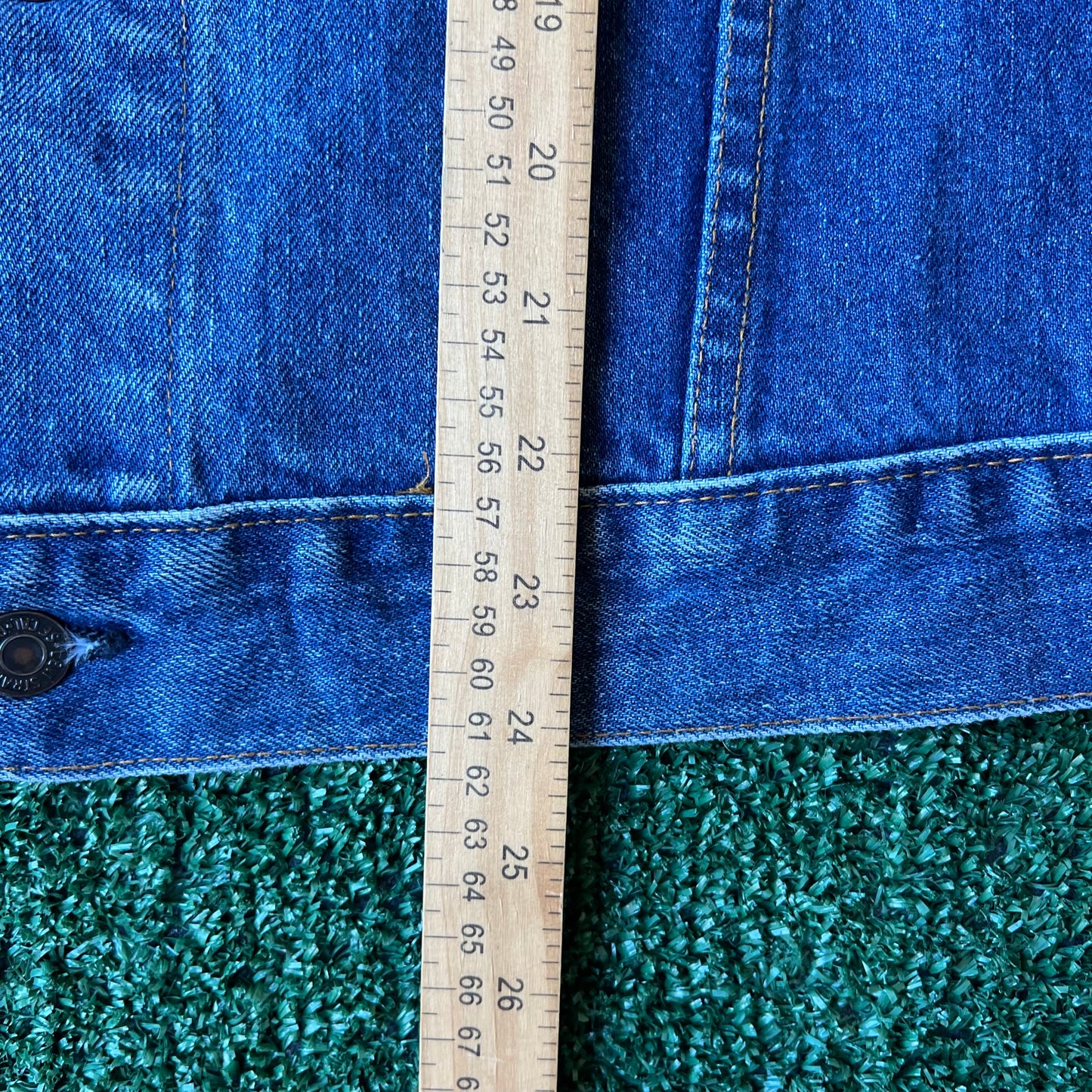 70s Levi’s 70505-0217 Type 3 Indigo Denim Jean Jacket Small E #52 B - Size 36 Small