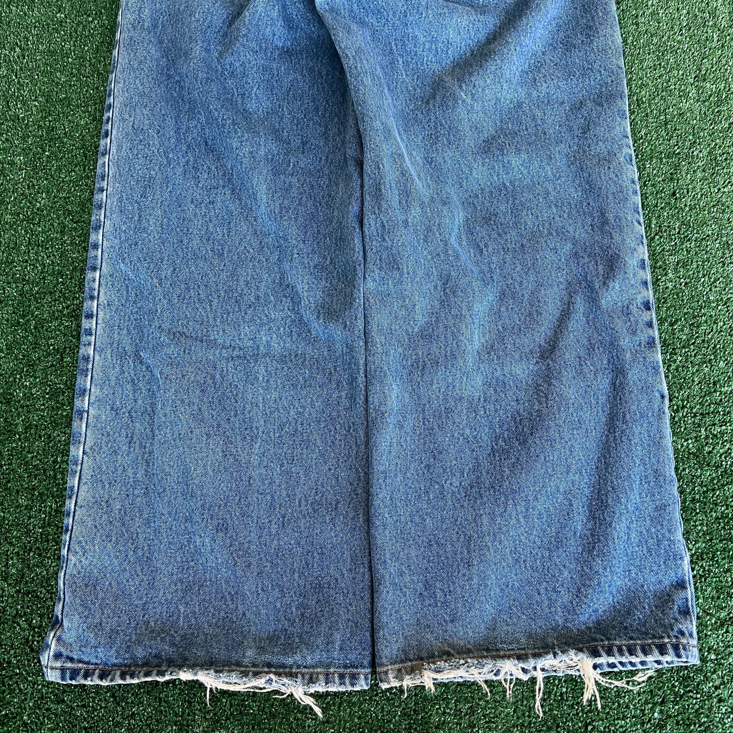 90s Y2K Bullhead Pipes Wide-Leg Blue Jeans - 32x29" 23" Opens
