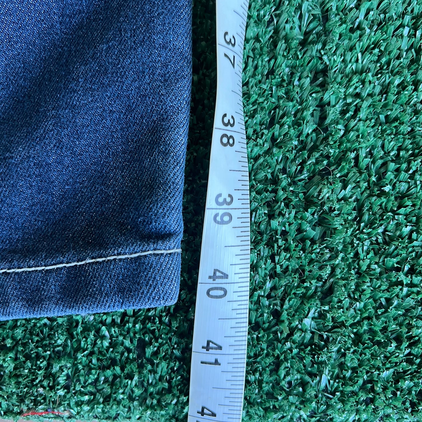 Y2K Southpole Brown Tab Indigo Blue Jeans Baggy Straight 35x30.5" 18" Opens