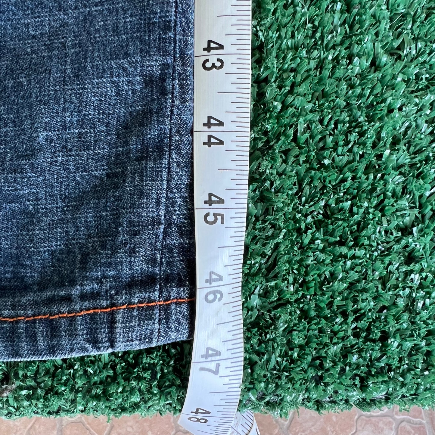 Y2K Akademiks Wide-Leg Alphabet Soup Blue Jeans 44x32" 20" Openings JNCO