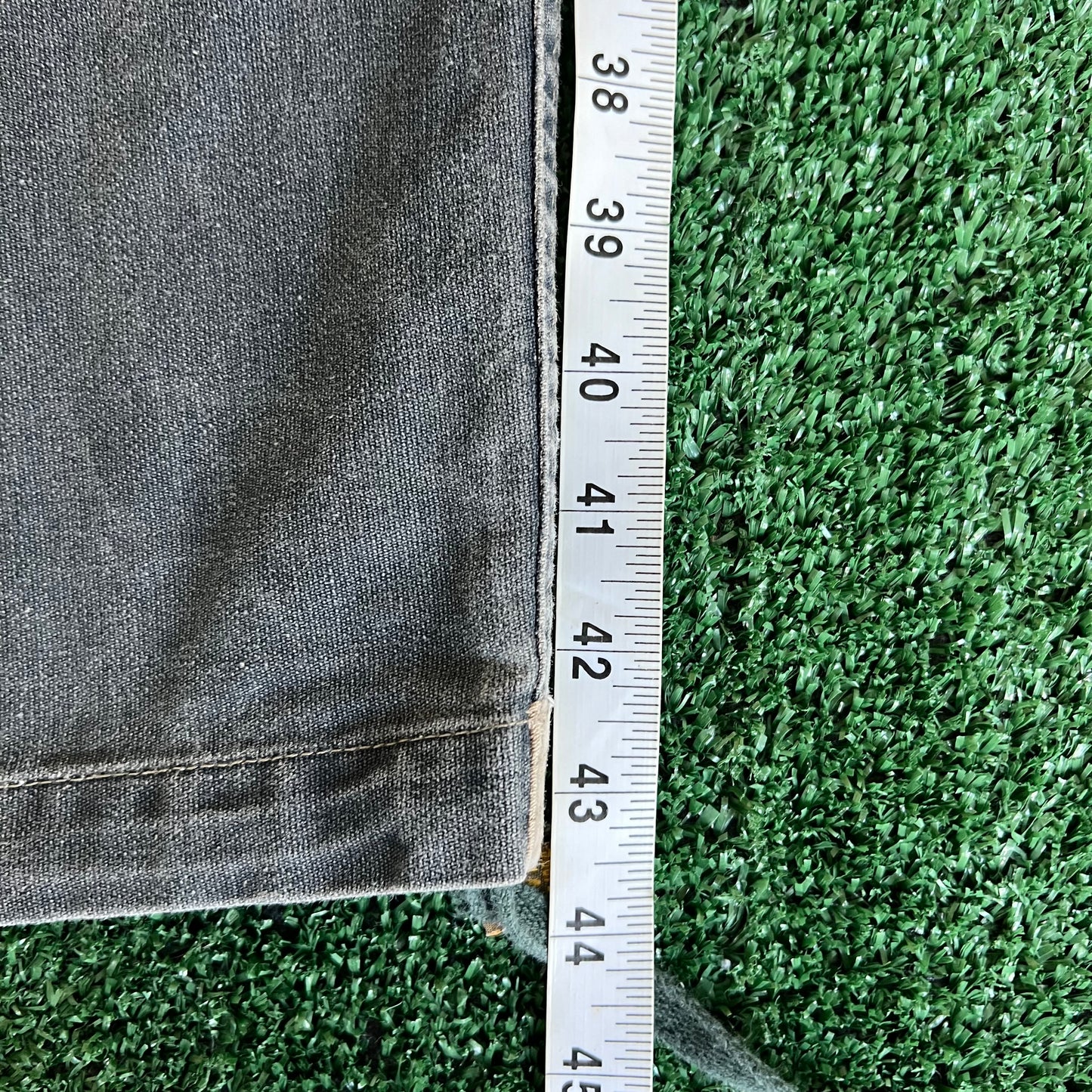 Y2K Wearfirst Gray Baggy Double Knee Canvas Pants - 35x31" 20" Openings