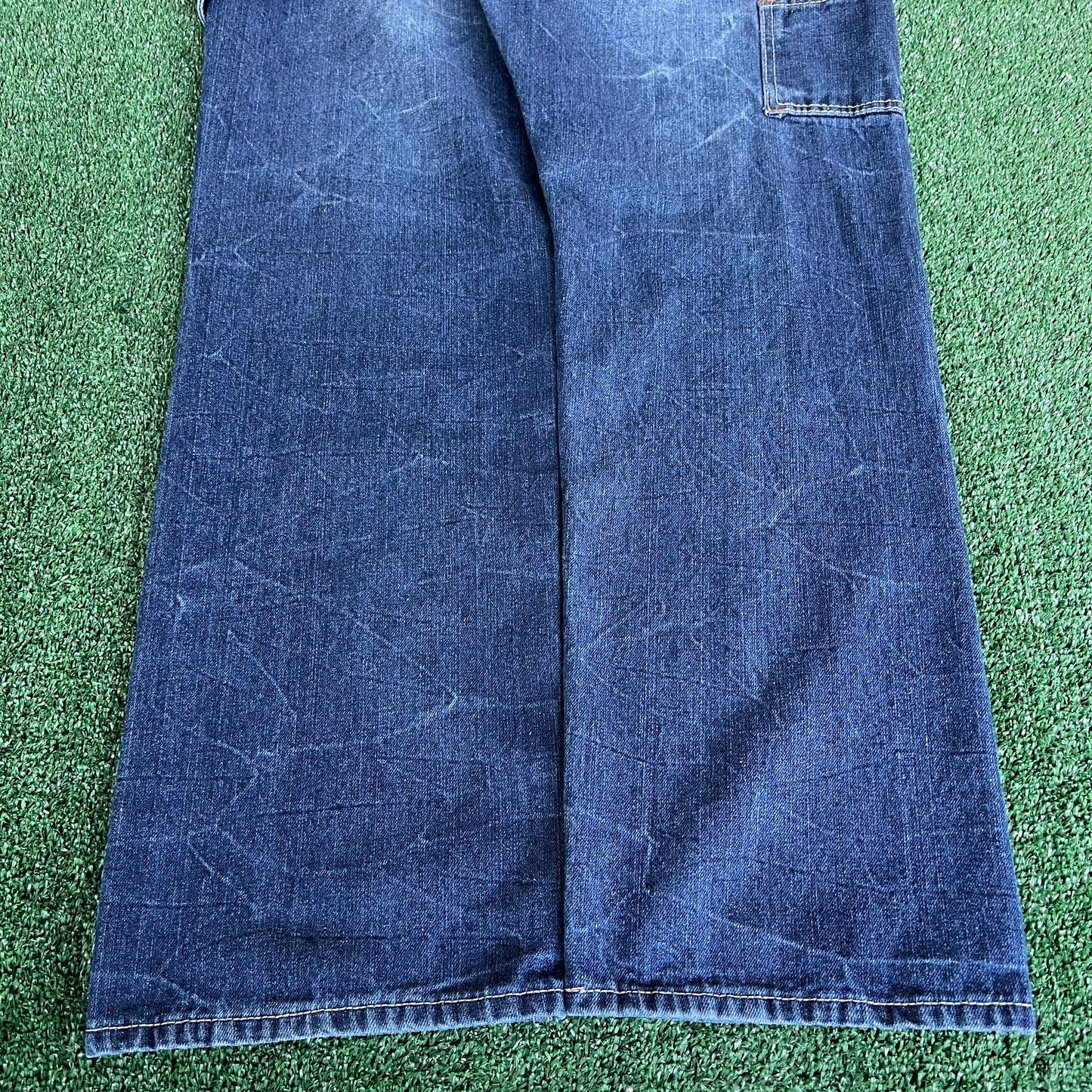 Y2K Makaveli Tupac Baggy Straight Carpenter Jeans - 37x31" 18.5" Openings