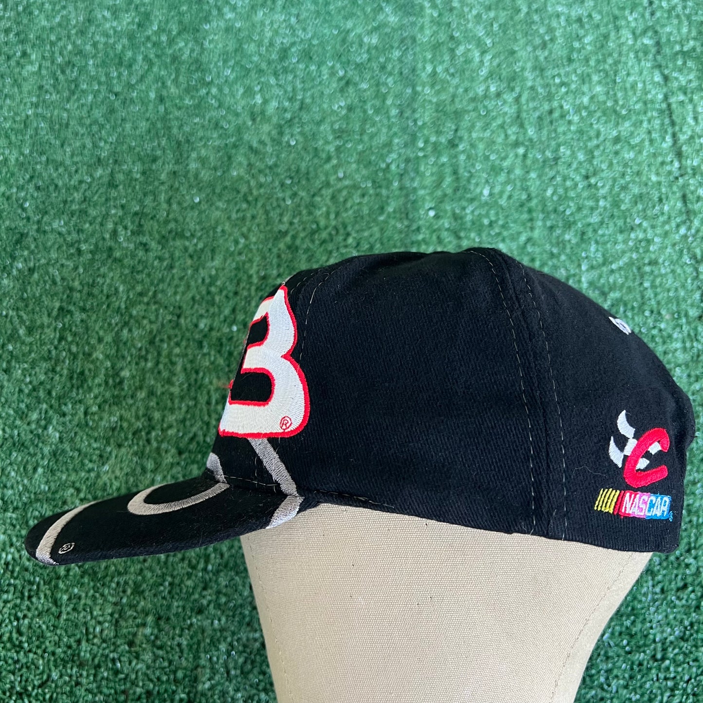 90s Chase Authentics Nascar Dale Earnhardt Sr. Big Logo #3 Black Snapback Hat