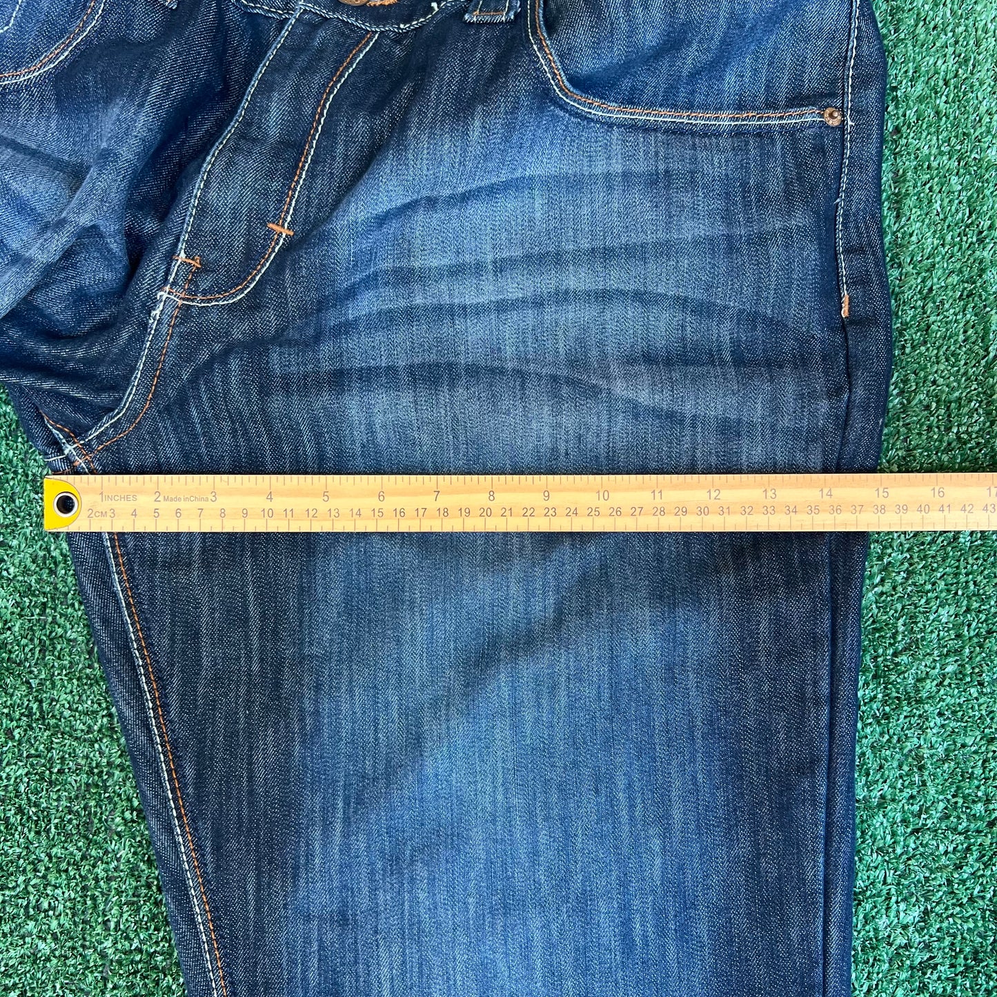 Vintage Y2K Mens Mecca Baggy Straight Blue Jeans - 39x32" 18" Opens Southpole Style