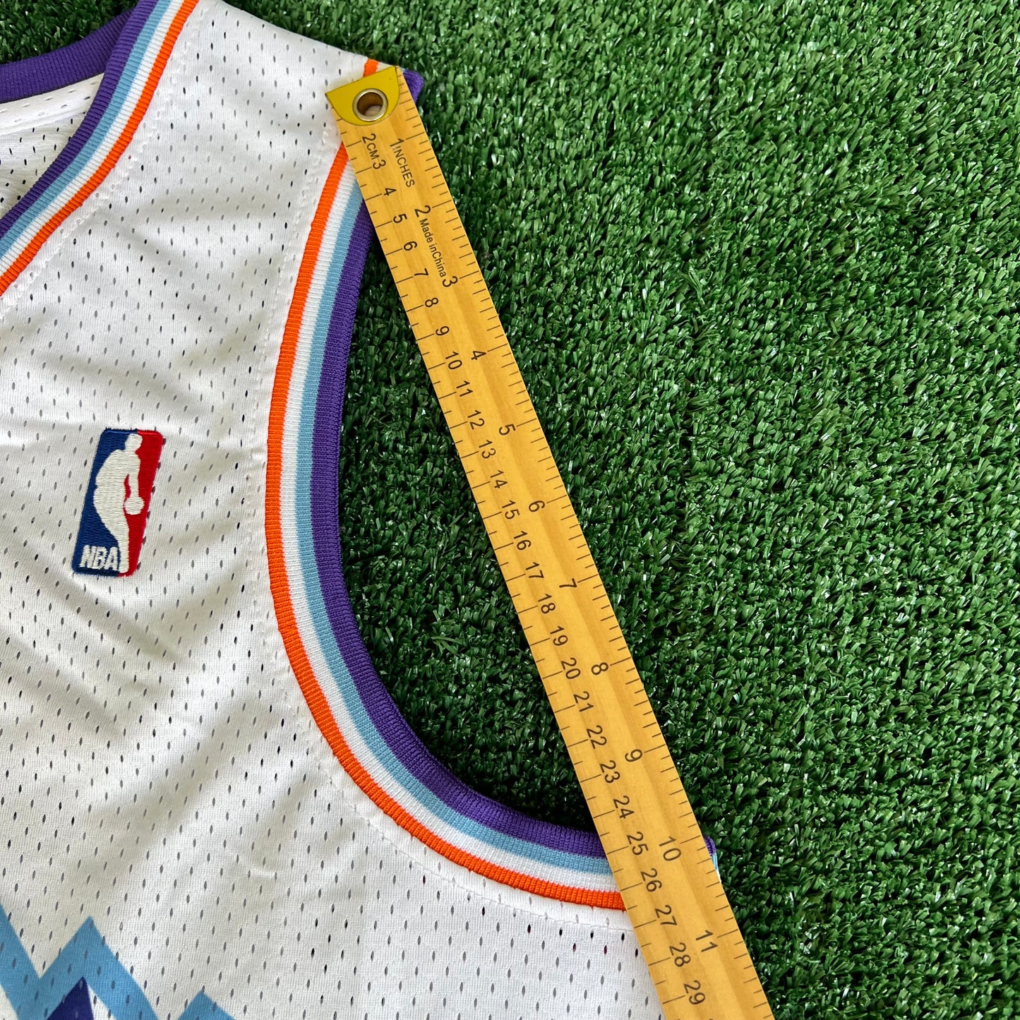 Retro 90s Mitchell & Ness NBA Utah Jazz John Stockton Bootleg White Jersey - 2XL
