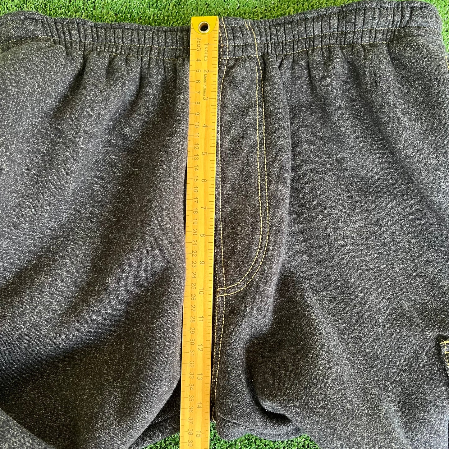 Y2K Baggy Wide-Leg Cargo Sweatpants Dark Gray - Large 34x29.25" 21" Openings