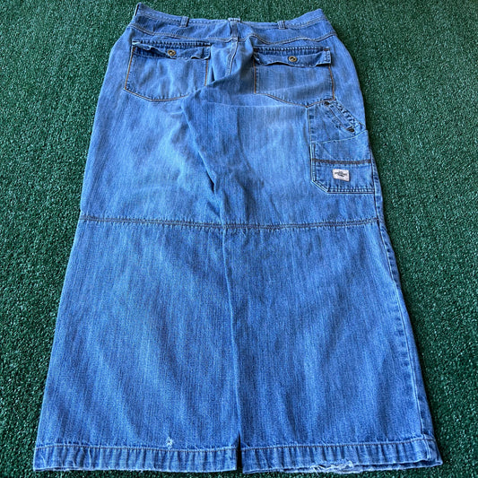 Y2K Men's Lee Dungarees Double Knee Carpenter Baggy Jeans - 36x28 20" Open Southpole Style