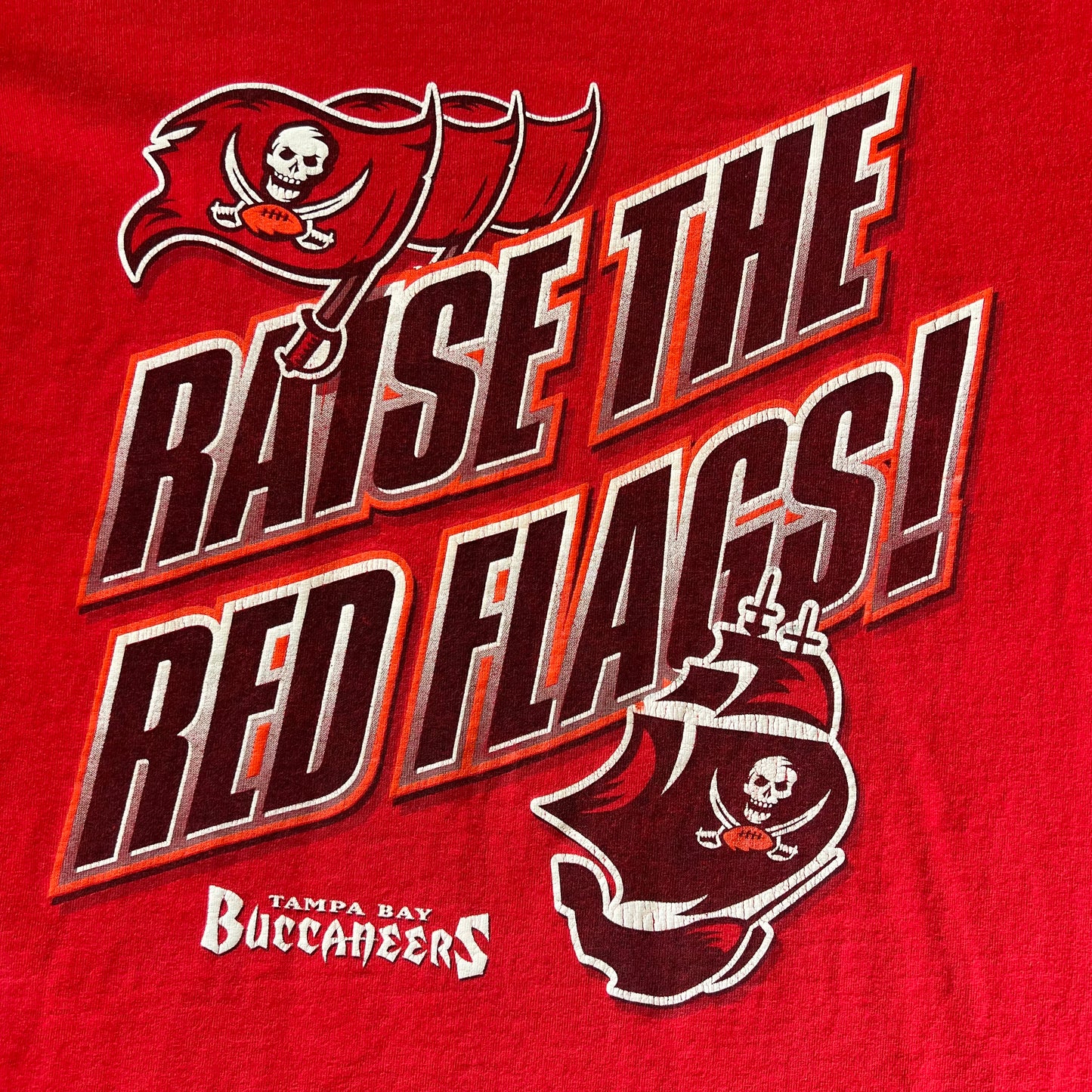 90s Pro Player NFL Tampa Bay Buccaneers Red Single Stitch T-Shirt - XL