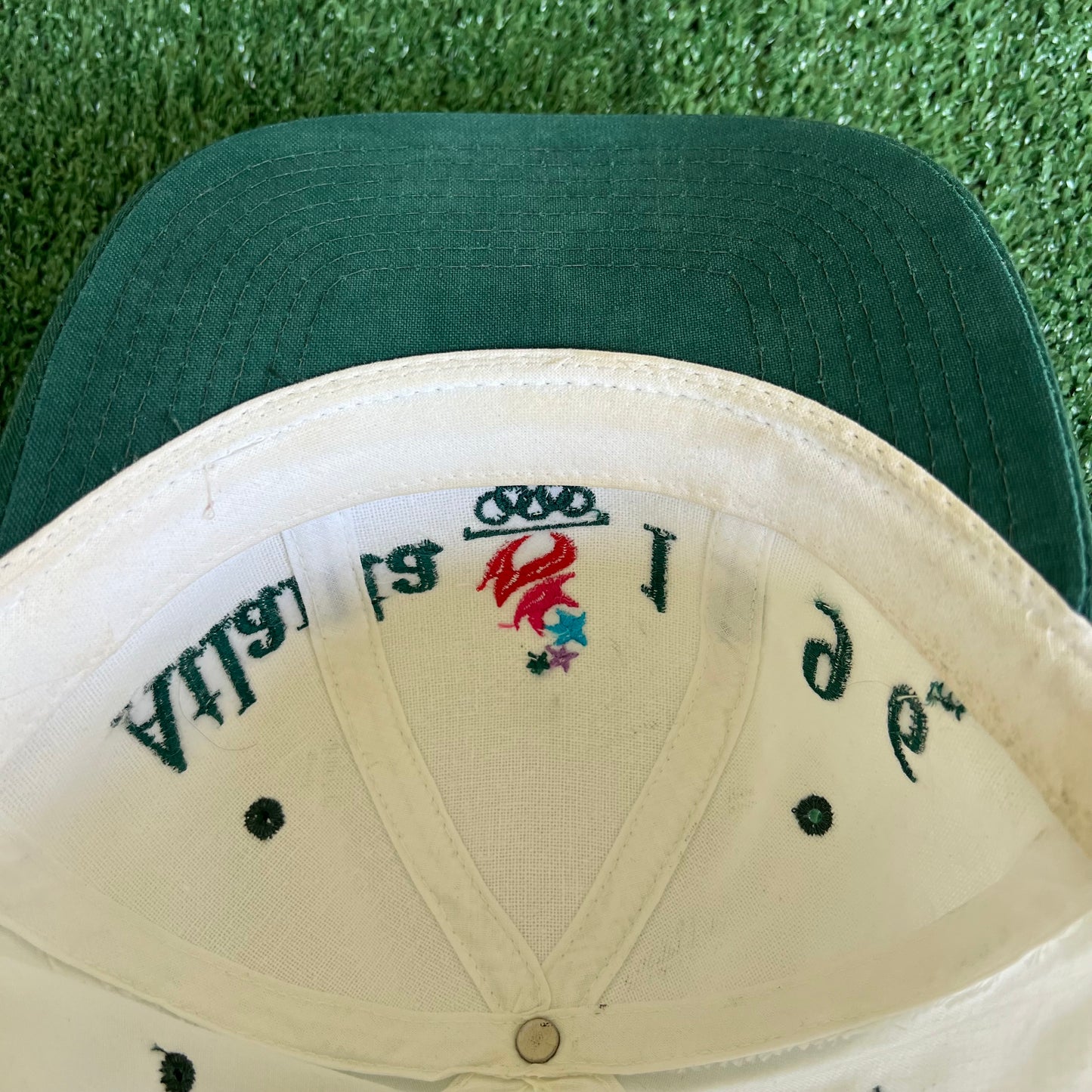 1996 Starter Atlanta Olympics Tri Block White Snapback Hat