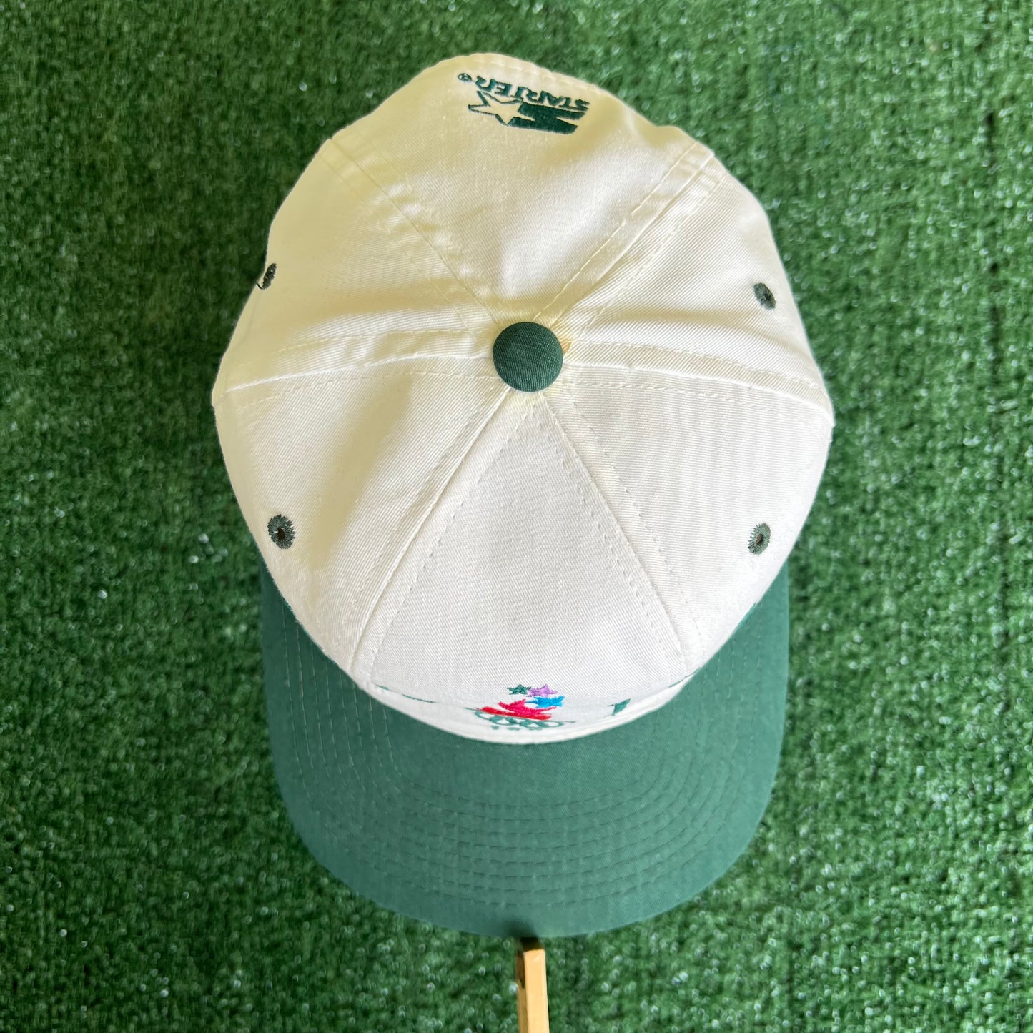 1996 Starter Atlanta Olympics Tri Block White Snapback Hat