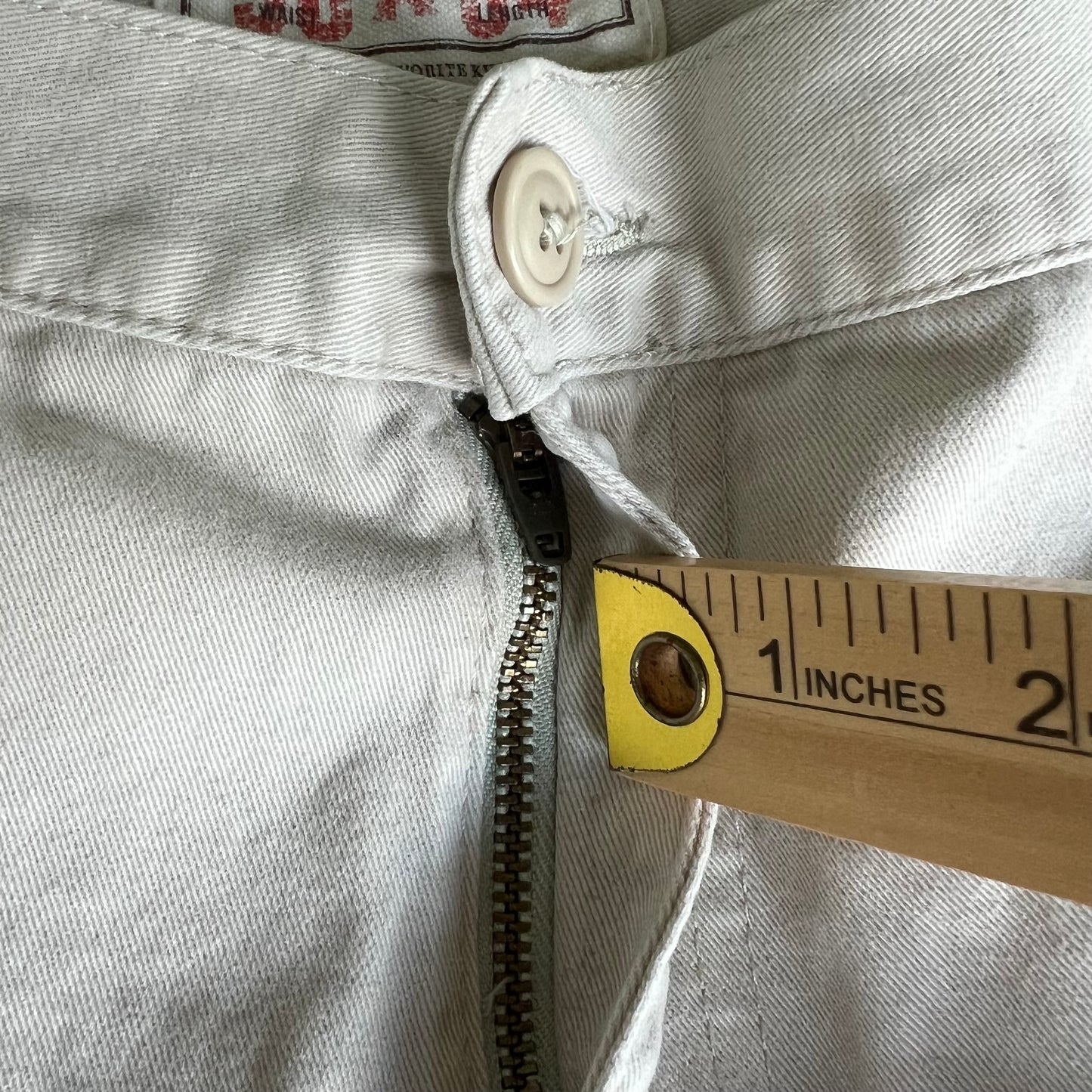 Y2K Old Navy Light Khaki Cargo Wide-Leg Baggy Pants - 39x31.5" 21" Opening