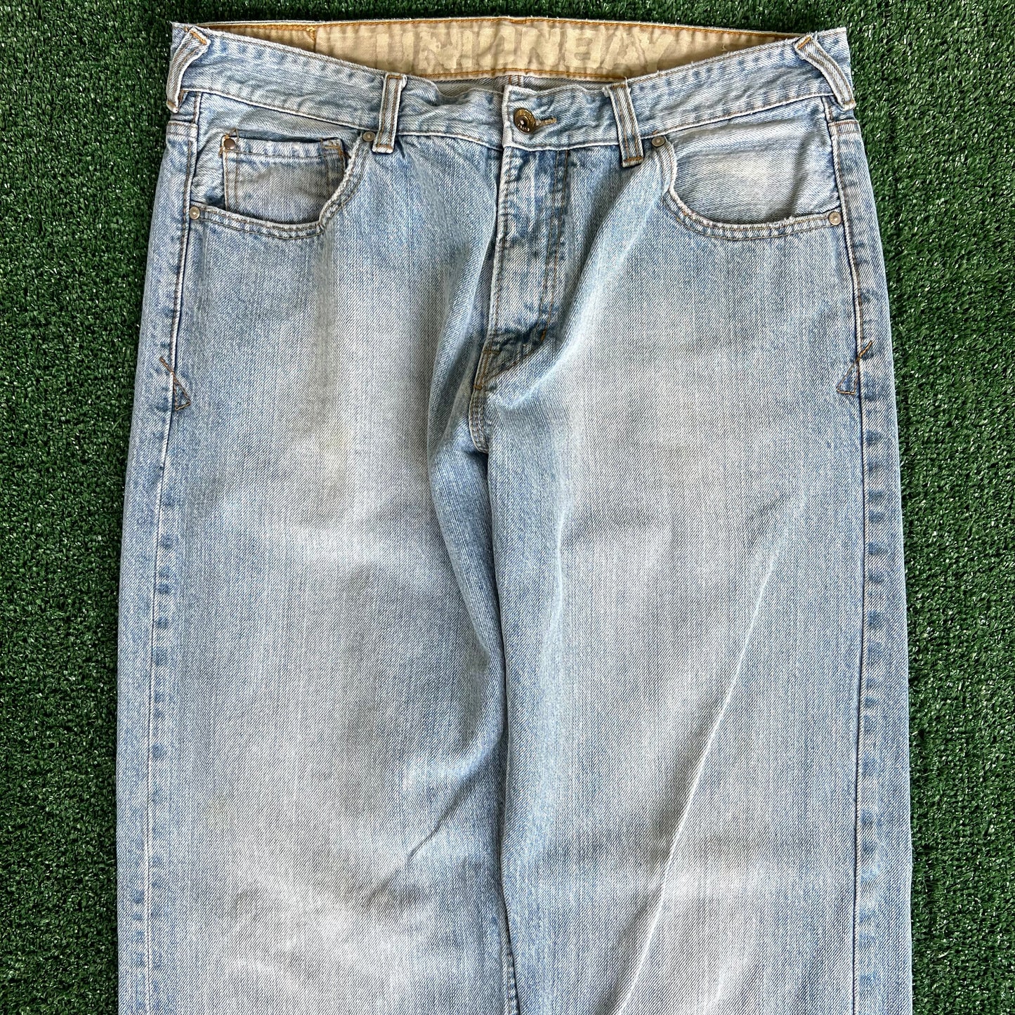 Y2K Unionbay Baggy Light Wash Blue Jeans - 36x 32.5" 19" Opens